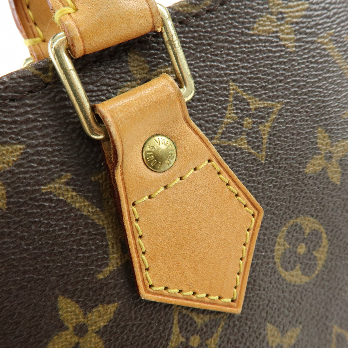 Louis Vuitton Monogram Sac Plat Tote Bag Hand Bag Brown M51140