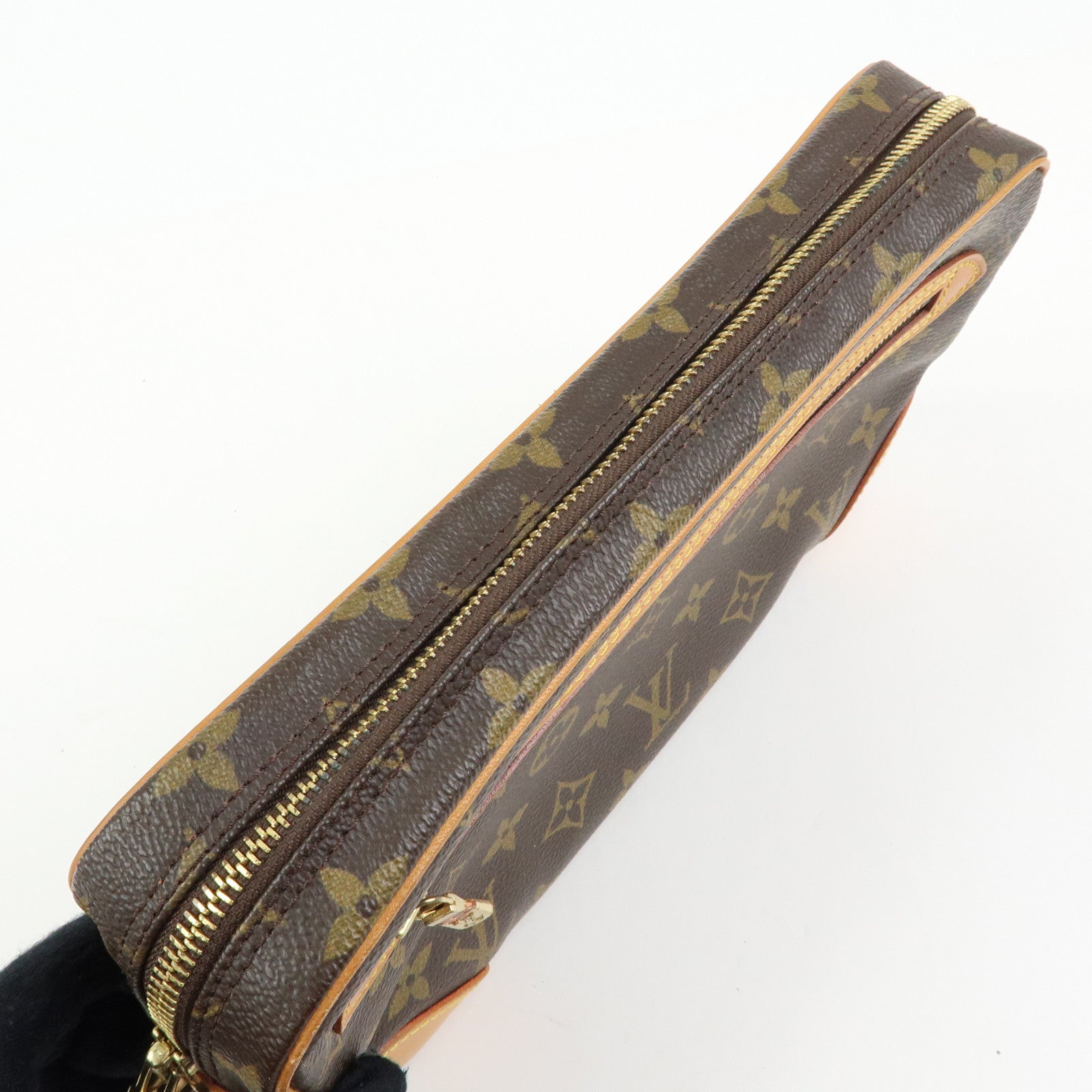 Louis Vuitton Monogram Marly Dragonne GM Clutch Bag Brown M51825