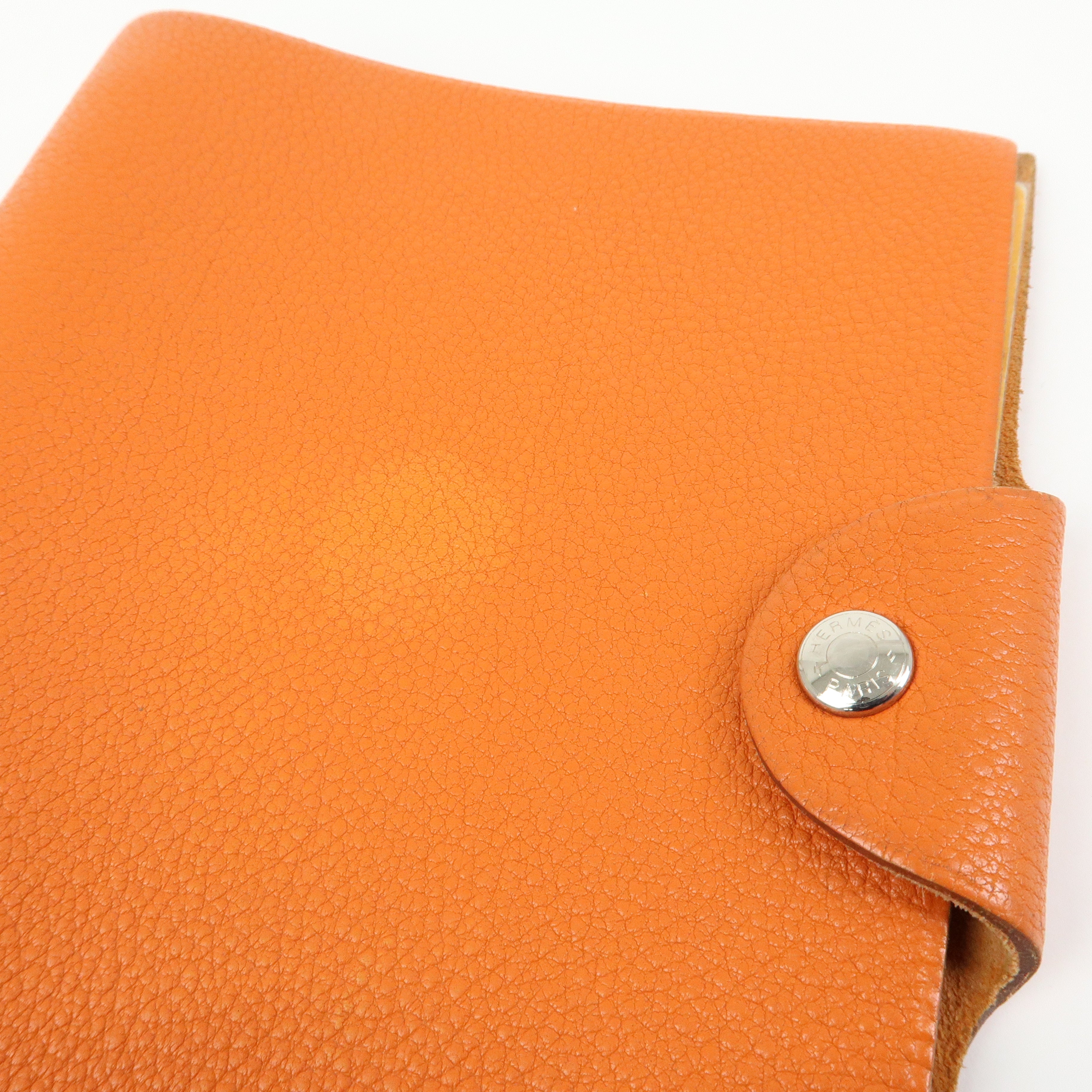 HERMES Ulysse PM Togo Leather Agenda Planner Cover ☐F Stamped