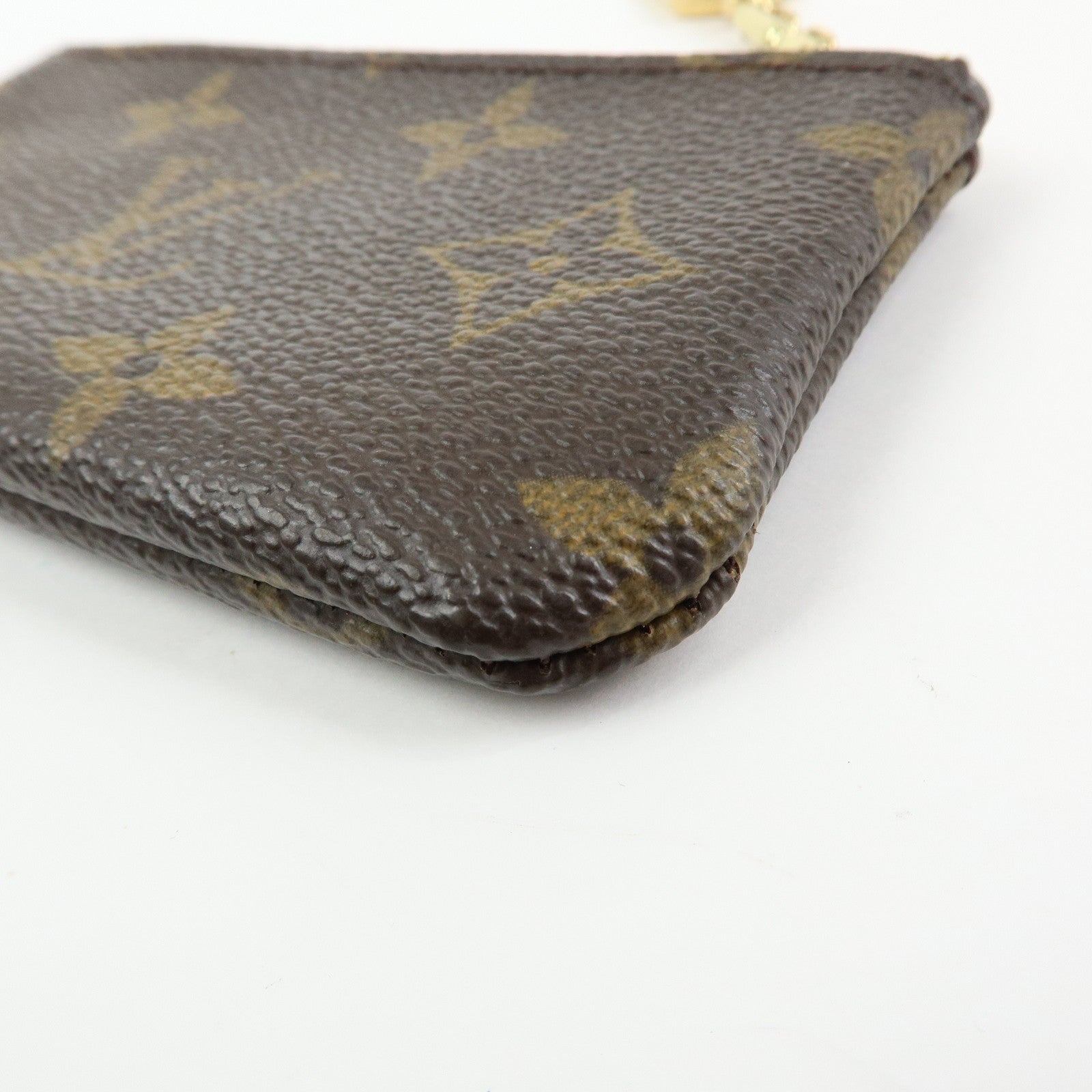 Louis Vuitton Monogram Pochette Cles Coin Case Key Case Brown M62650