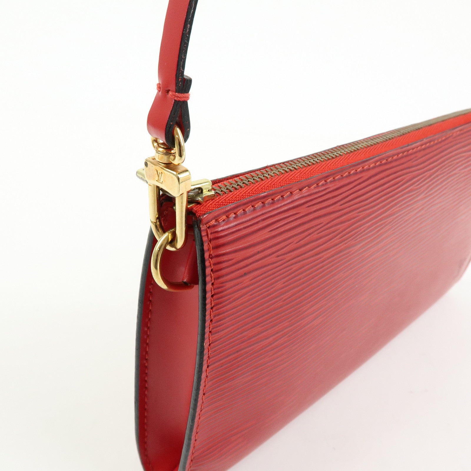 Louis Vuitton Epi Pochette Accessoires Hand Bag Castilian Red M52957