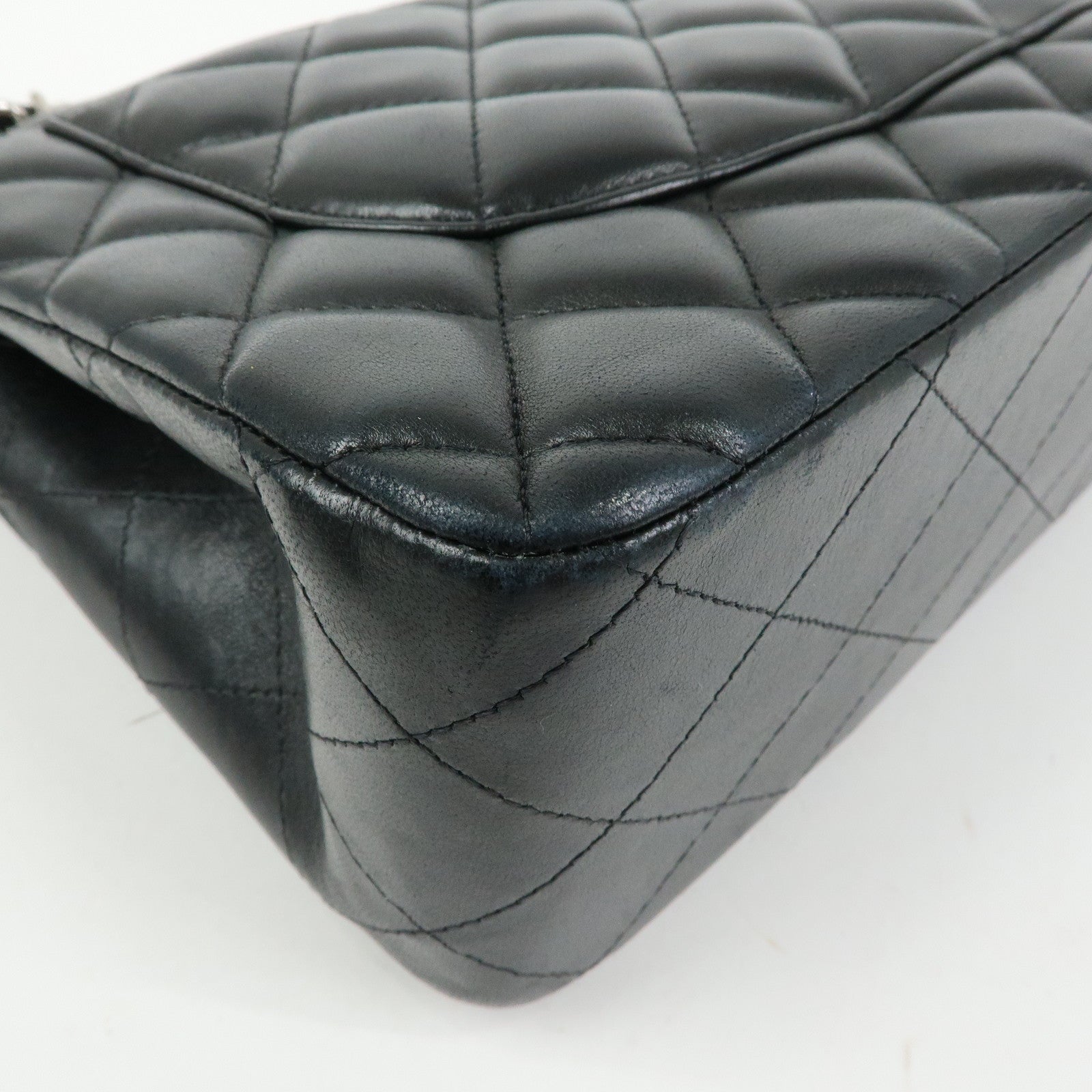 CHANEL Matelasse 30 W Flap Lamb Skin Chain Shoulder Bag A58600