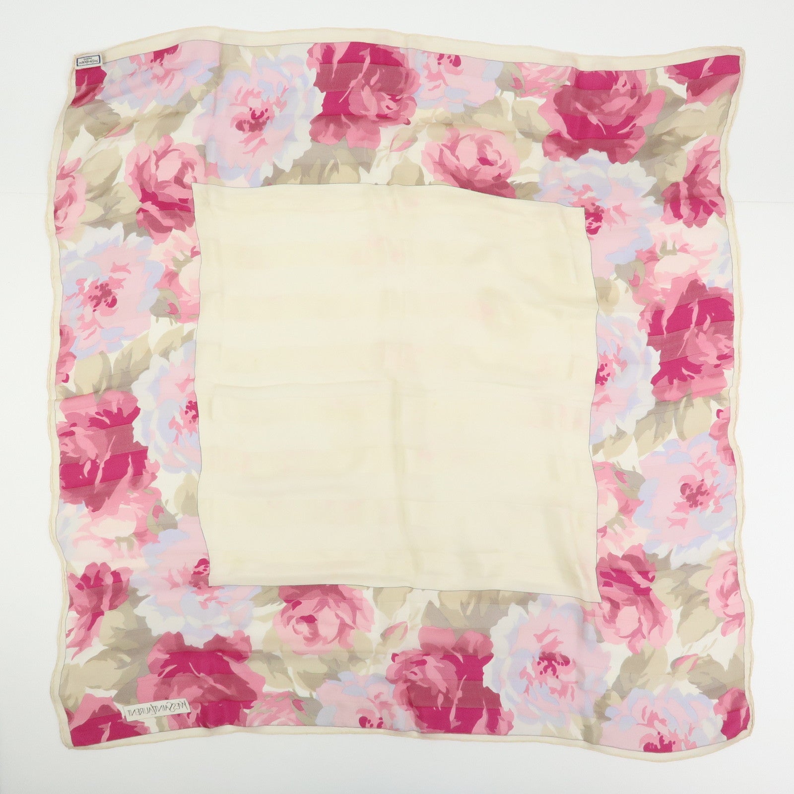 CELINE LOEWE Cartier YSL Silk 100% Scarf Lot Navy Blue Pink