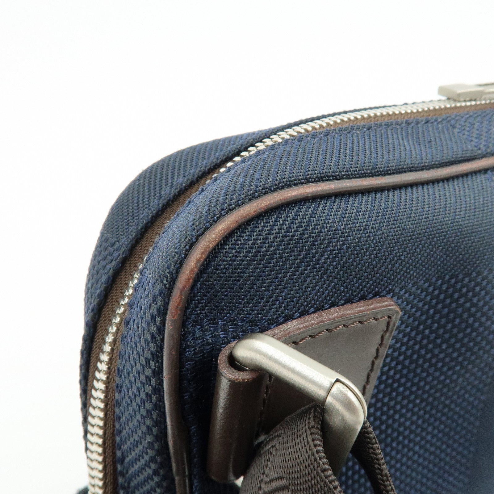 Louis Vuitton Damier Geant Canvas Leather Waist Body Bag Bleu Ocean