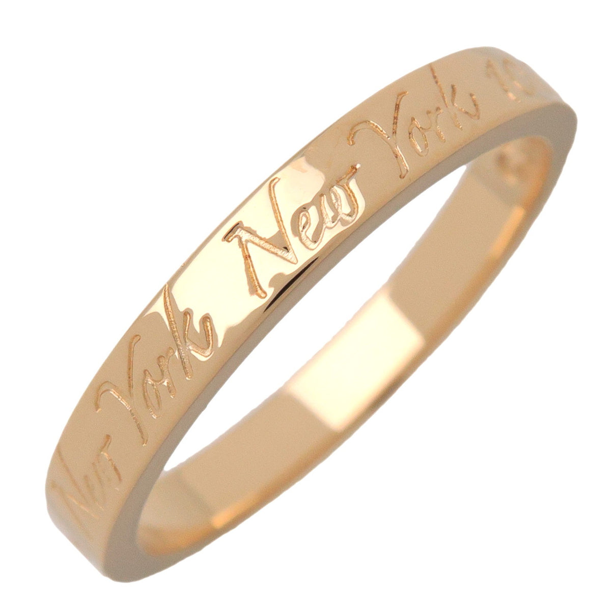 Tiffany & Co  Notes Narrow New York Ring K18 750YG Yellow Gold US5