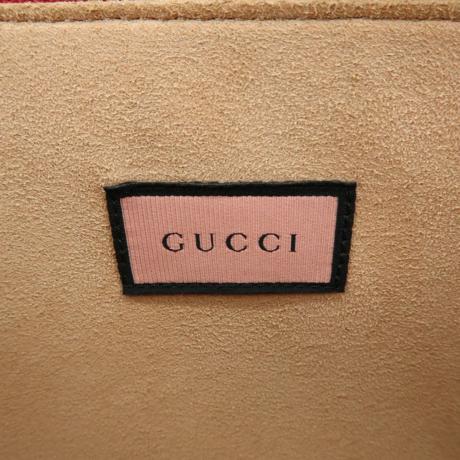 GUCCI Leather Gucci Ghost Skull Print Clutch Bag Flat Pouch Red 457010