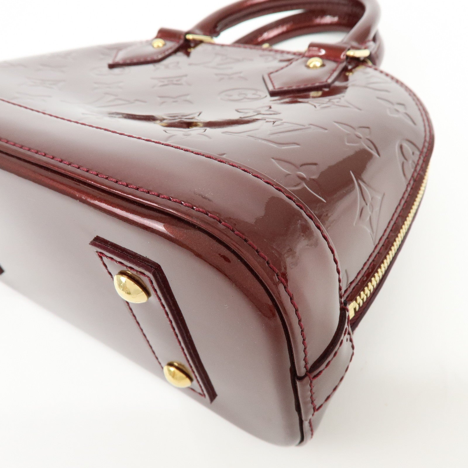 Louis Vuitton Monogram Vernis Alma BB 2Way Bag Rouge Forvist M91676