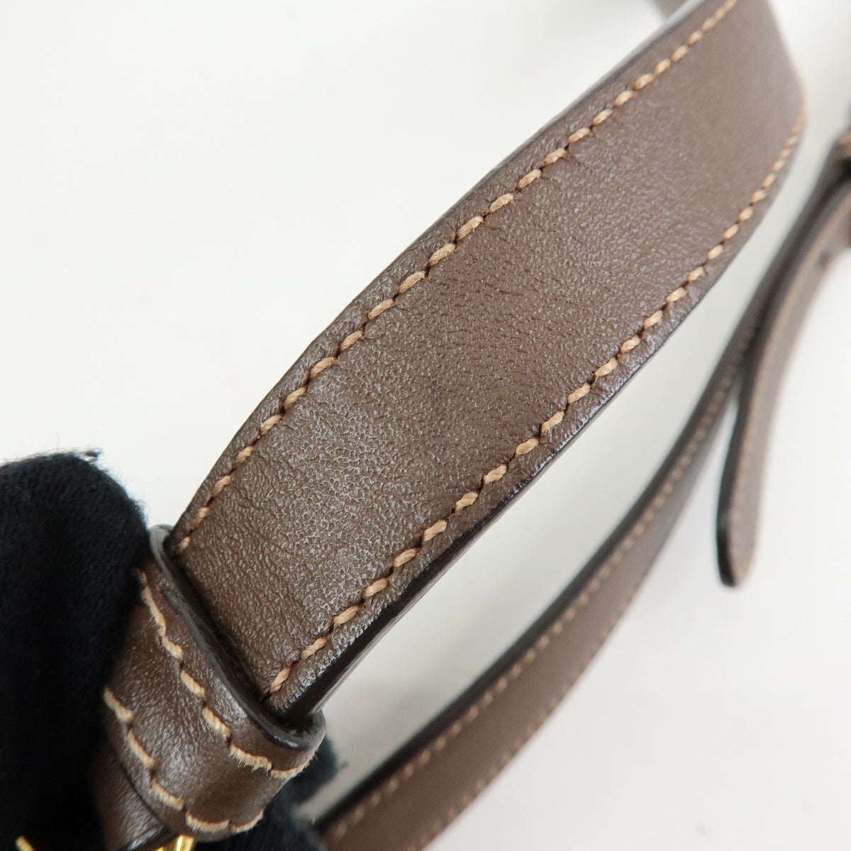 PRADA Triangle Logo Jacquard Canvas Leather 2Way Bag Hand Bag BN2832