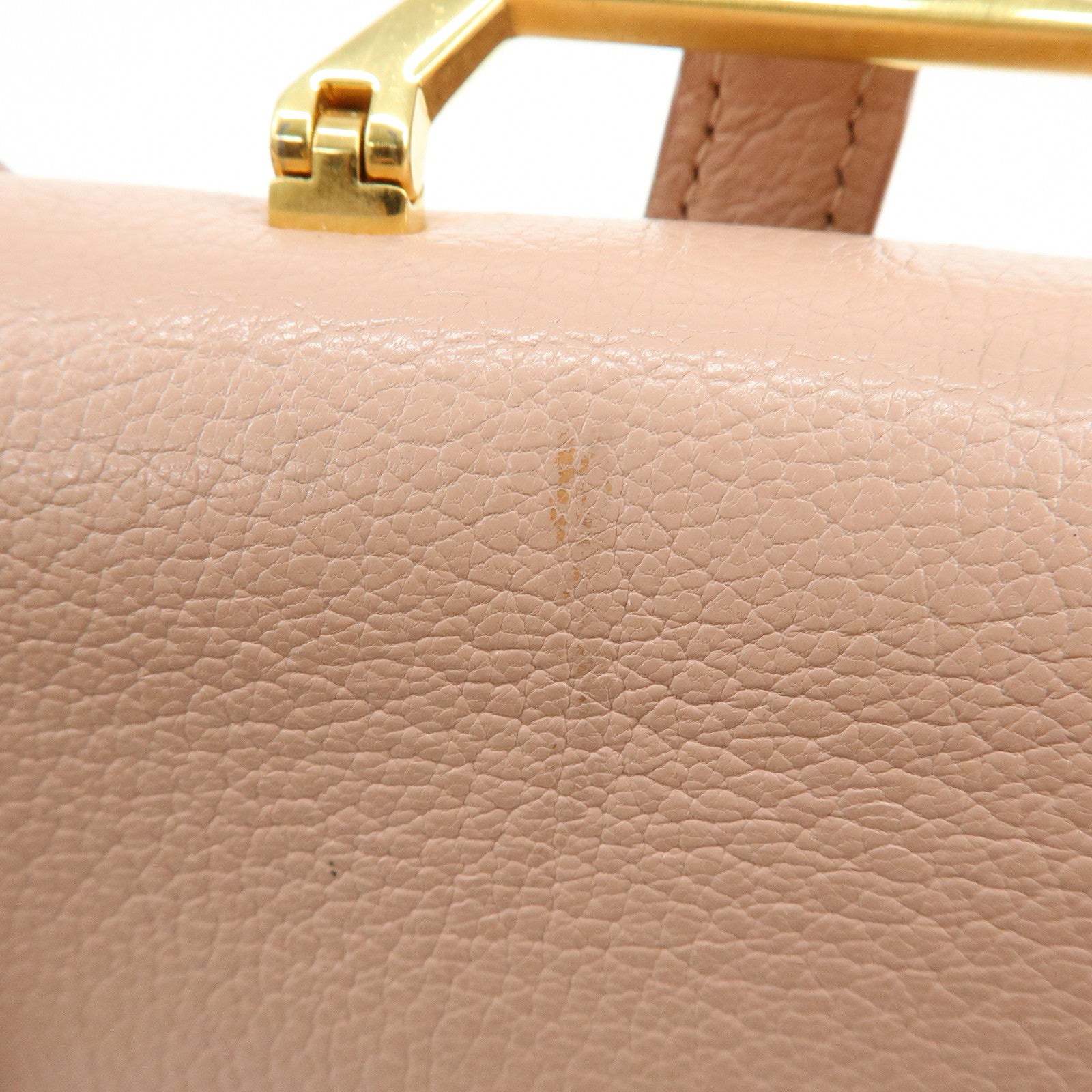 MIU MIU Madras Leather 2Way Bag Shoulder Bag Bi-Color Light Pink