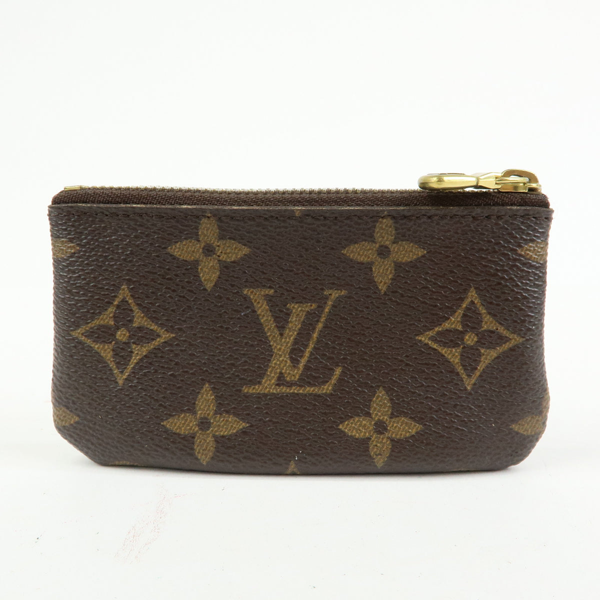 Louis Vuitton Monogram Pochette Cles Coin Case Key Case Brown M62650