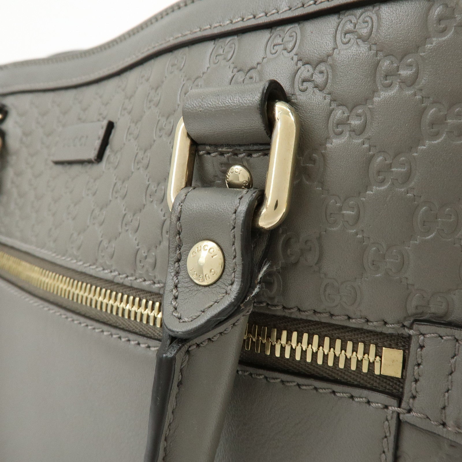 GUCCI Microguccissima Leather 2Way Bag Shoulder Bag Gray 510291