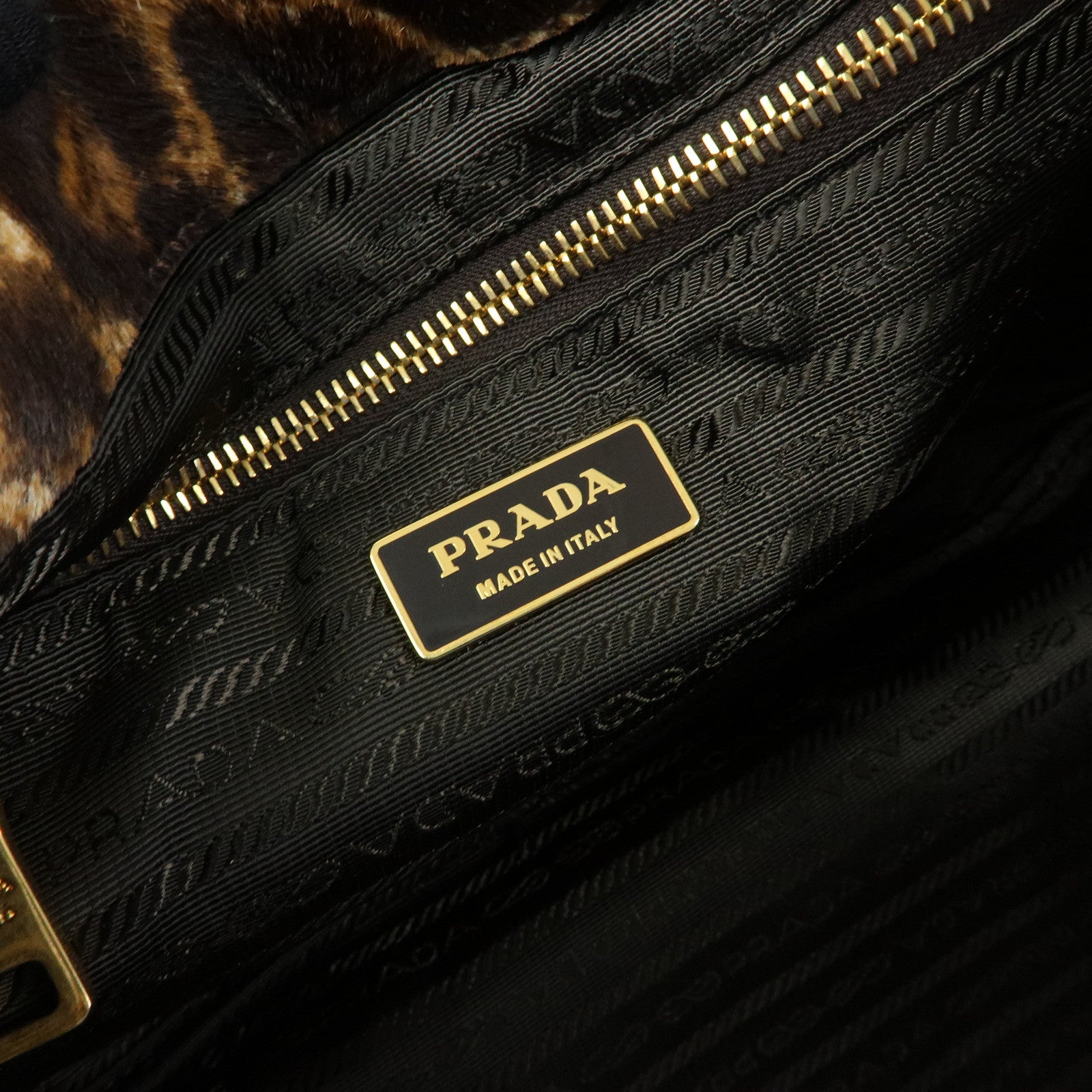 PRADA Triangle Logo Unborn Calf Canapa  2Way Tote Hand Bag BN1877