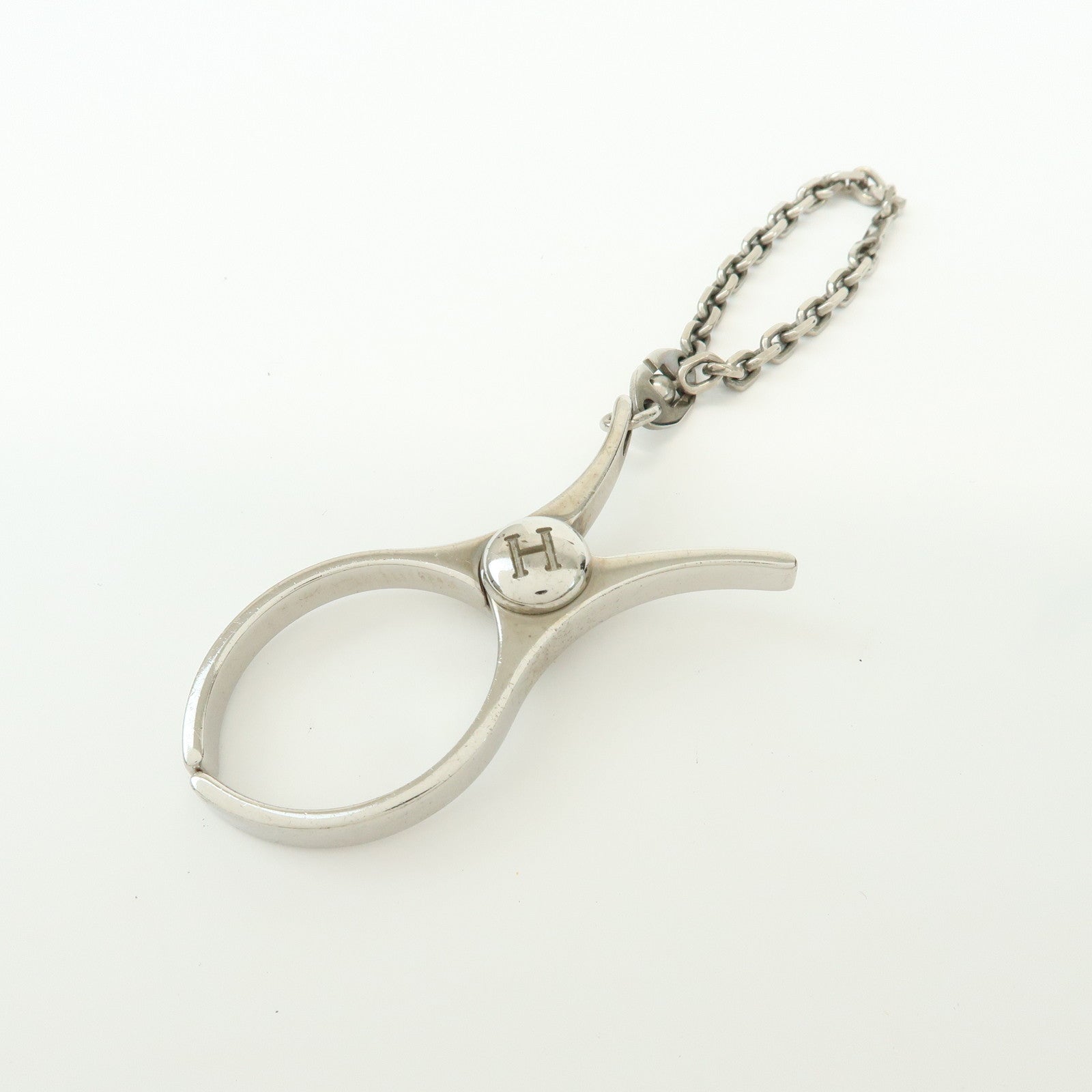 HERMES Filou Metal Glove Clip Glove Holder Palladium Silver