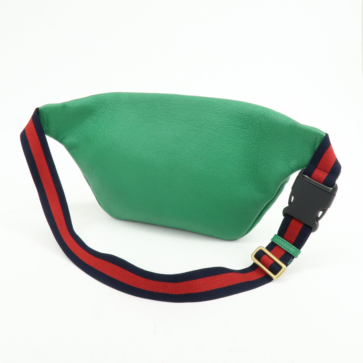 GUCCI Sherry Vintage Logo Leather Waist Bag Body Bag Green Red 493869