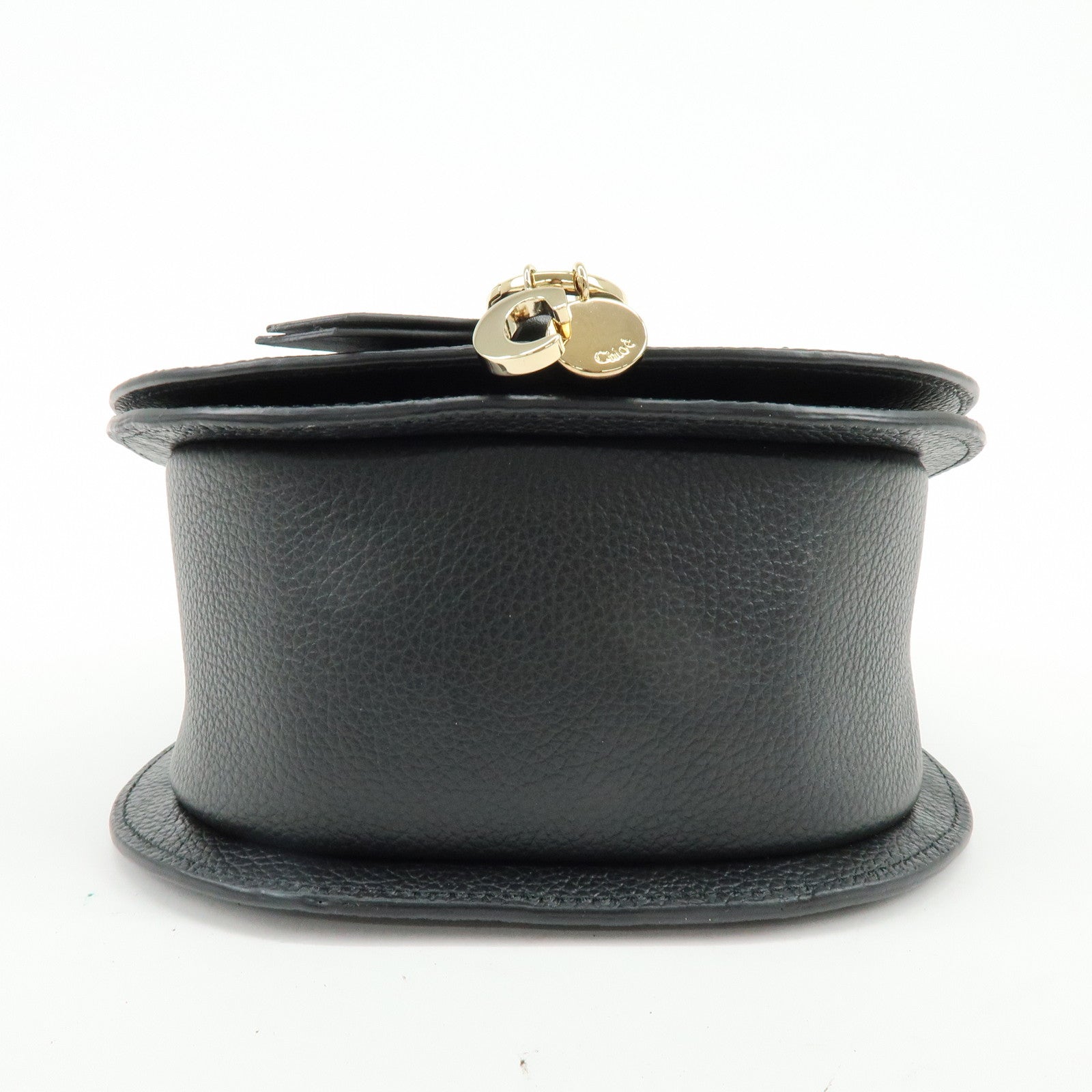 Chloe Alphabet Leather Shoulder Bag Crossbody Bag Black