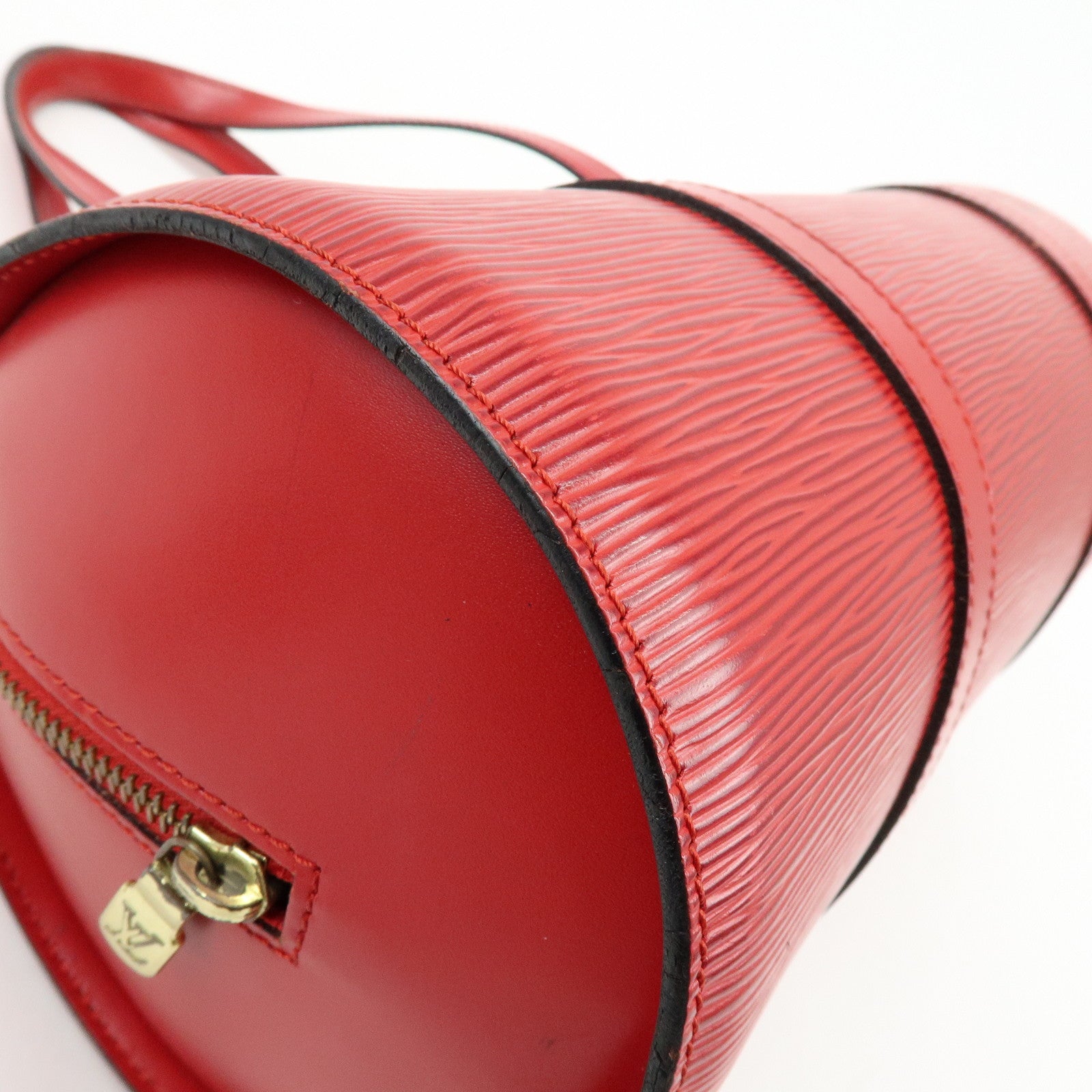Louis Vuitton Epi Soufflot with Pouch Hand Bag Castilian Red M52227