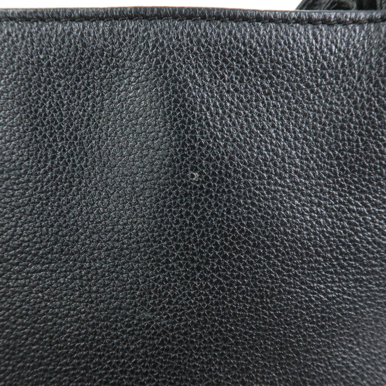 CHANEL COCO Mark Calf Skin Leather Tote Bag Shoulder Bag Black