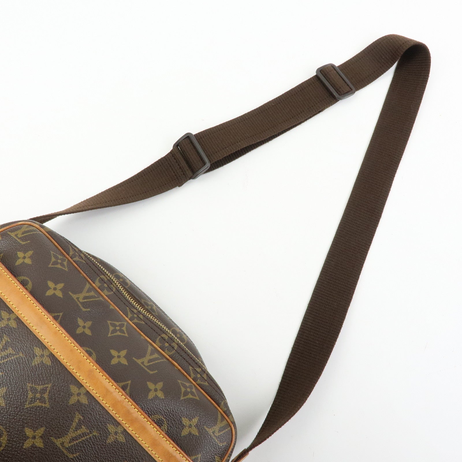 Louis Vuitton Monogram Reporter PM Shoulder Crossbody Bag Brown M45254