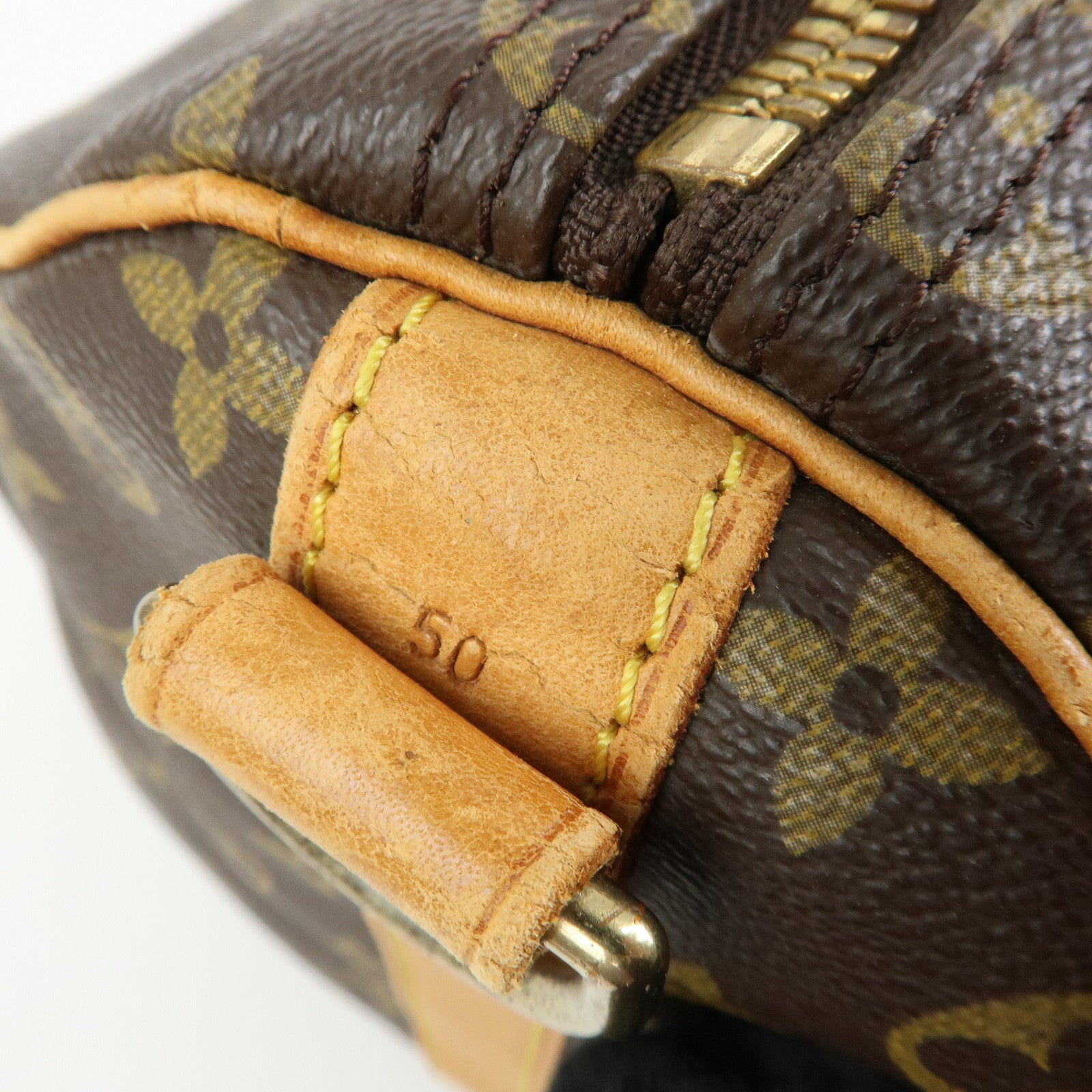 Louis Vuitton Monogram Keep All 50 Bandouliere Boston Bag Brown M41416