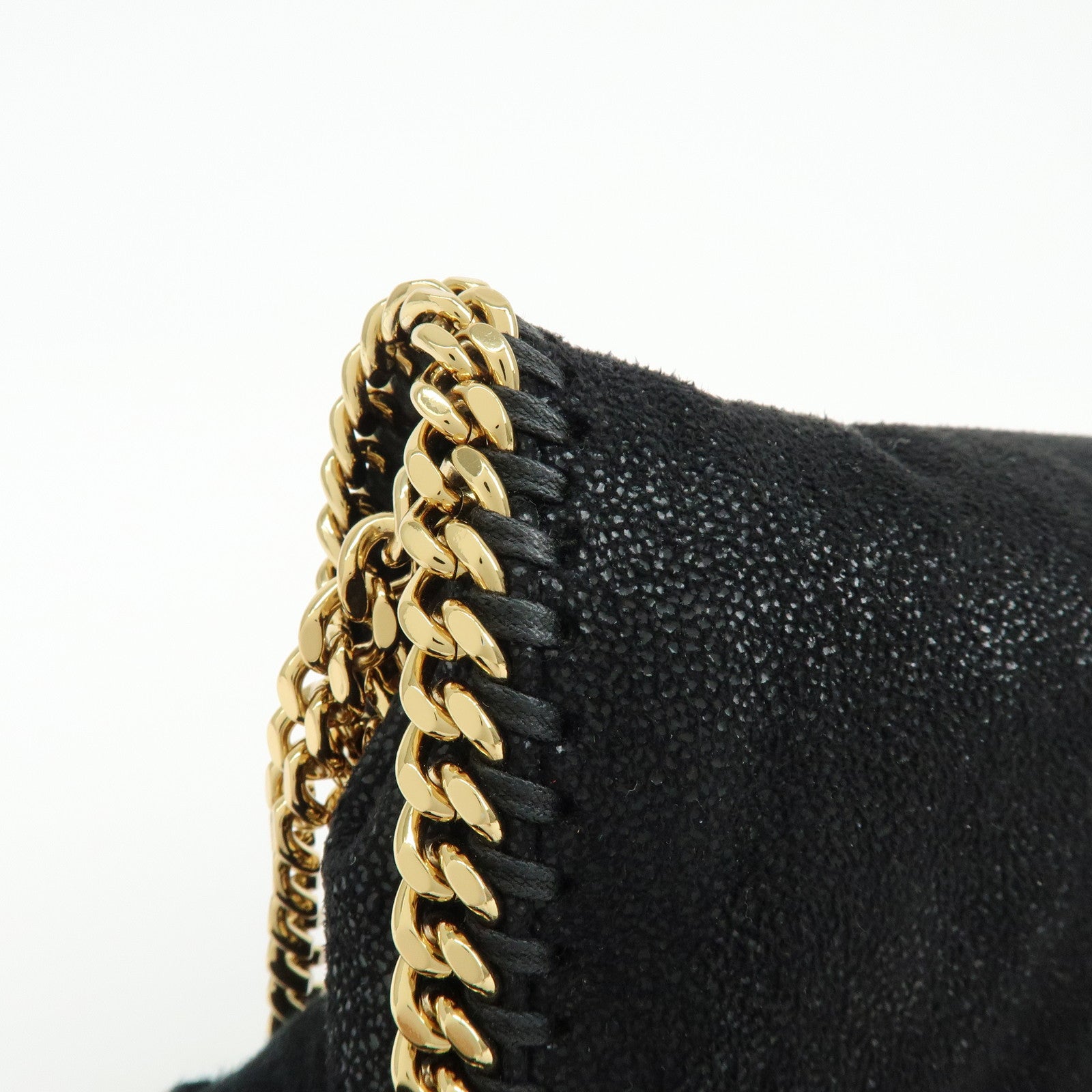STELLA MCCARTNEY Falabella Faux Leather Shoulder Bag Black 495150