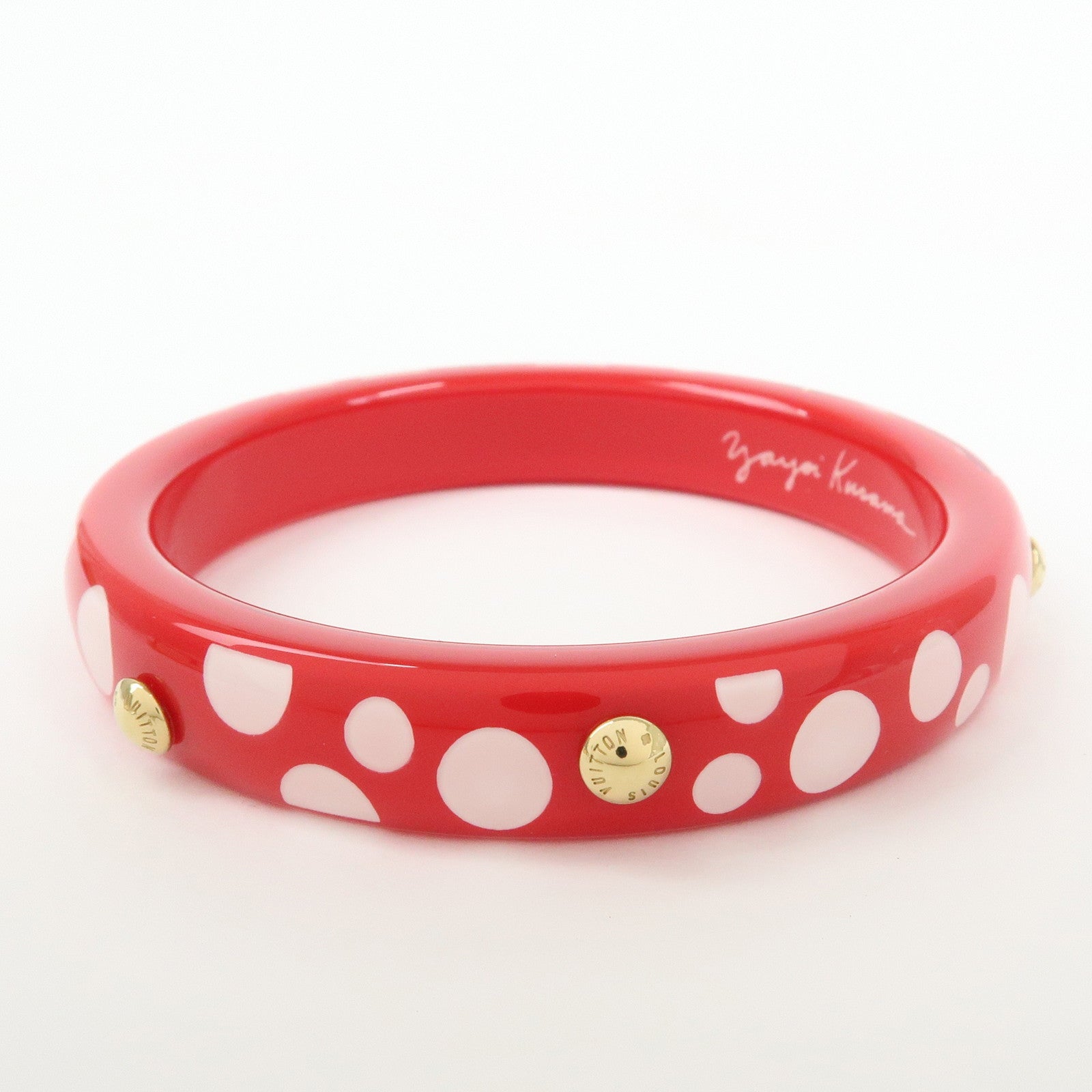 Louis Vuitton X Yayoi Kusama Dots Infinity Bracelet Red White M66684