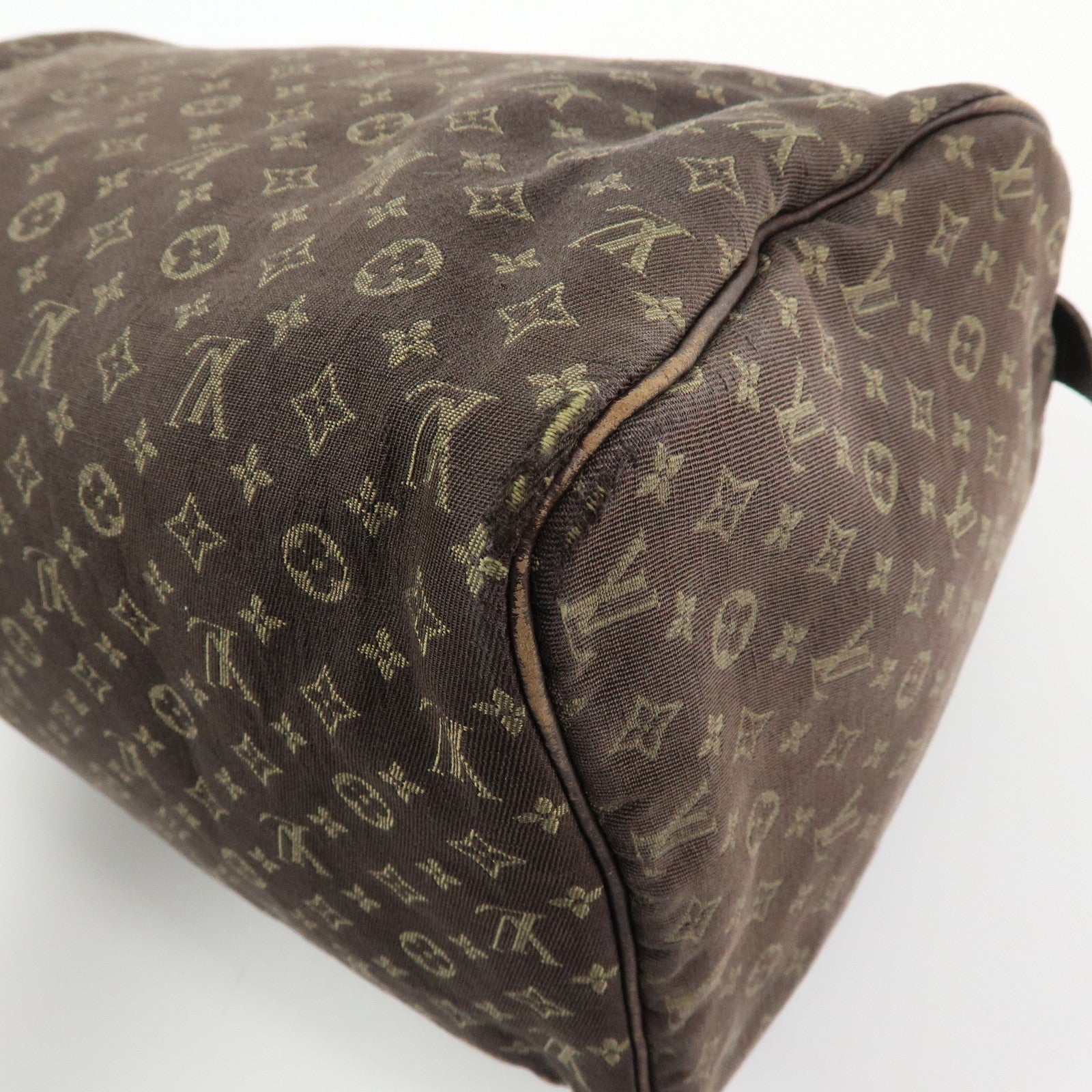 Louis Vuitton Monogram Mini Lin Speedy 30 Boston Bag Ebene M95224