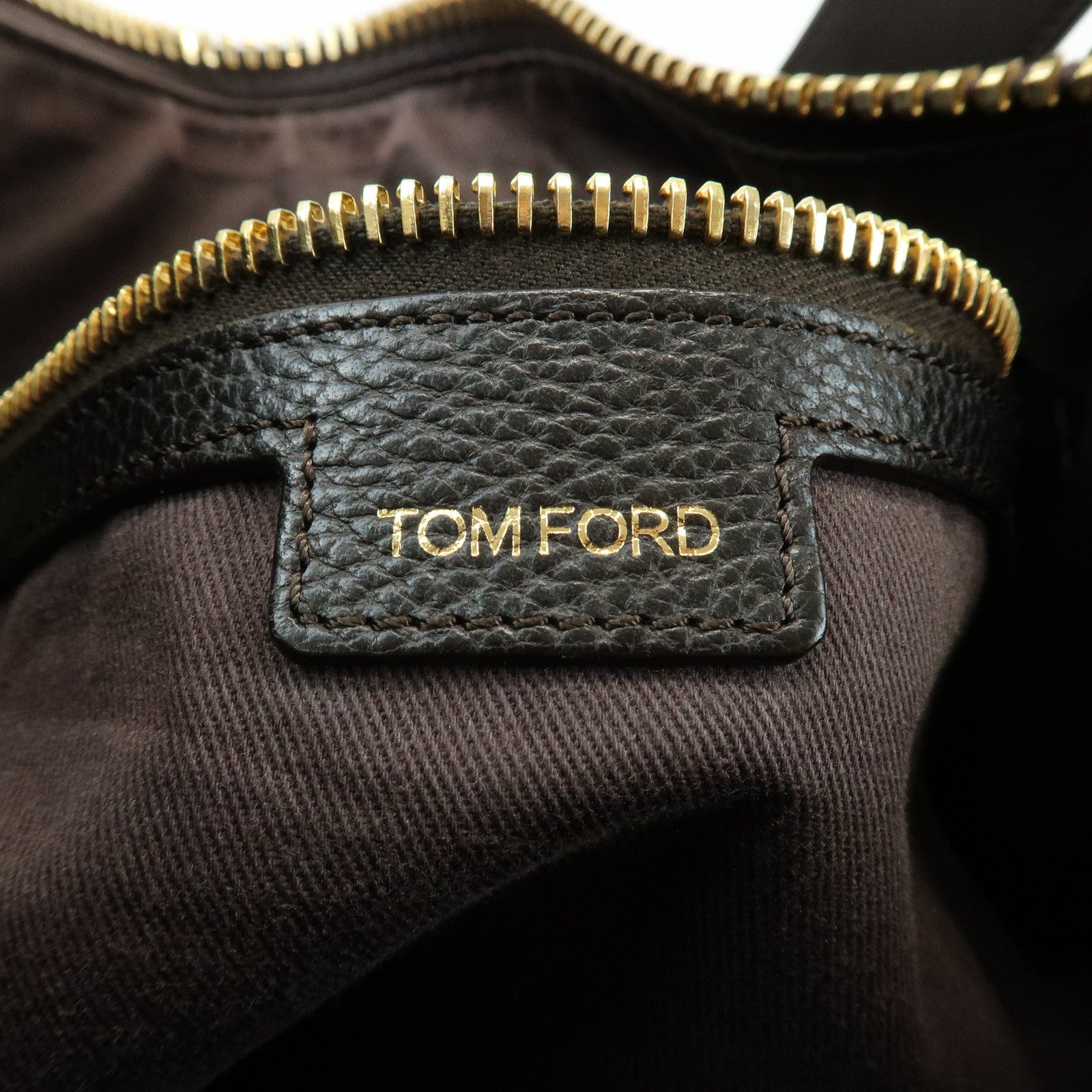 TOM FORD Leather Shoulder Bag Crossbody Bag Black