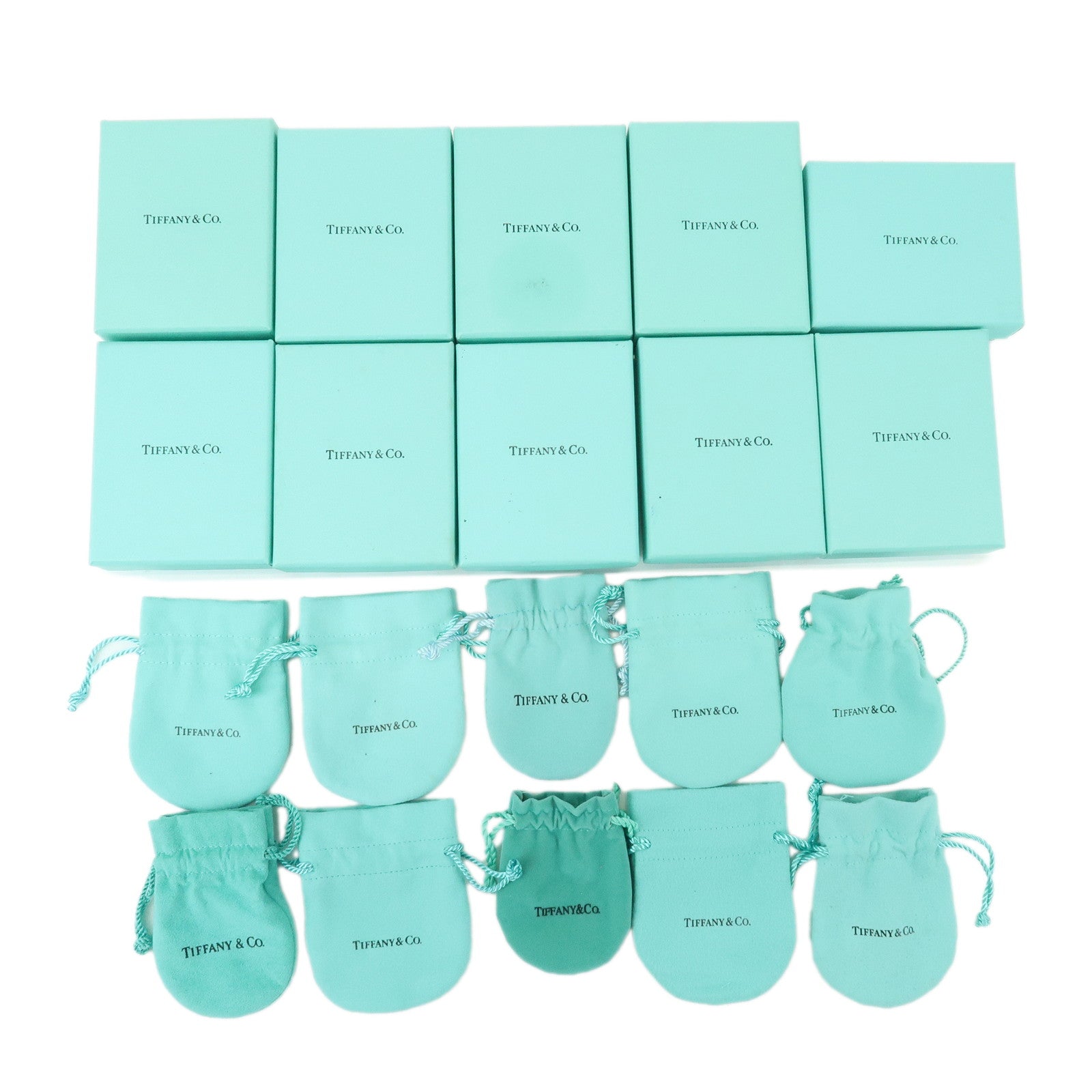 Tiffany&Co. Set of 10 Jewelry Box Drawstring Dust Bag Tiffany Blue