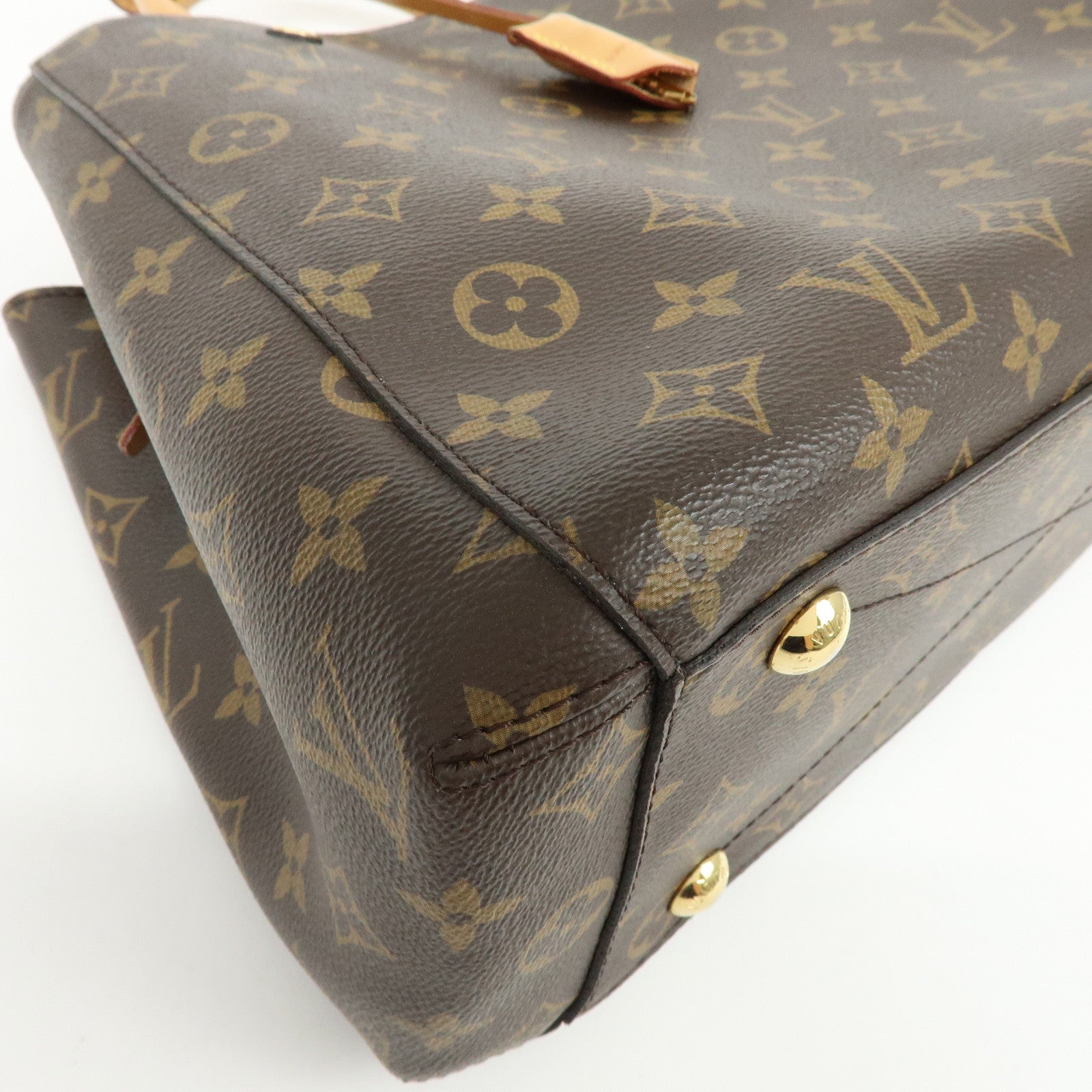 Louis Vuitton Monogram Montaigne MM 2Way Bag Hand Bag Brown M41056