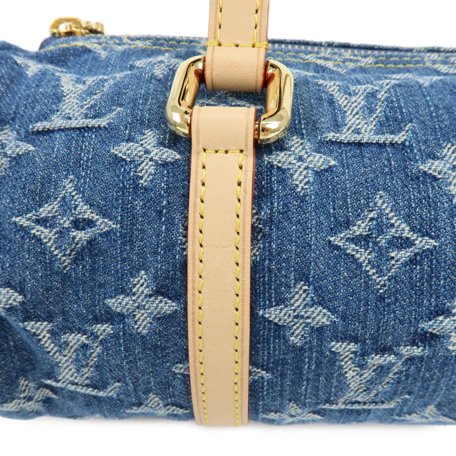 Louis Vuitton Monogram Denim Papillon MM LV Remix Bag Pouch M46830