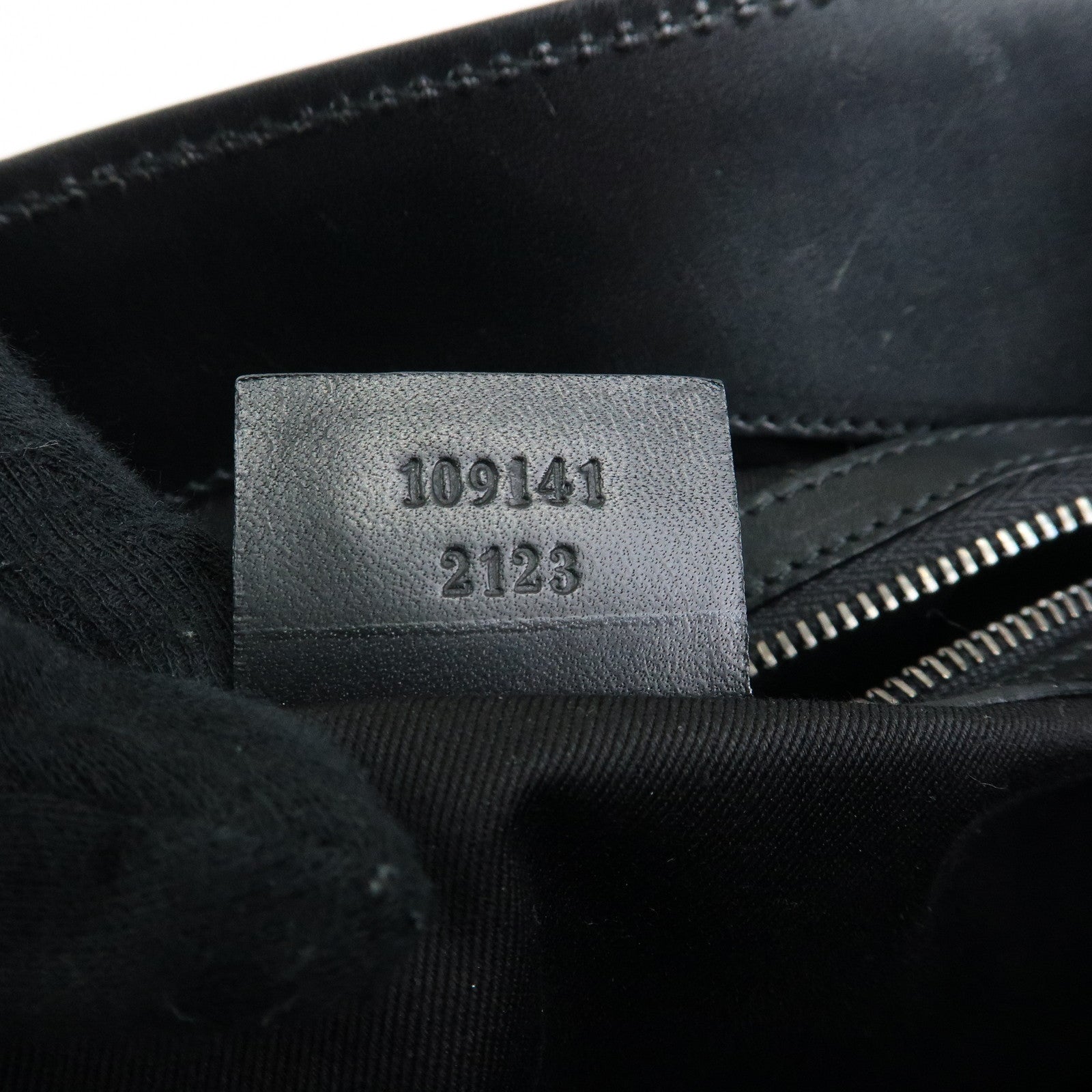 GUCCI GG Canvas Leather Shoulder Bag Tote Bag Black 109141