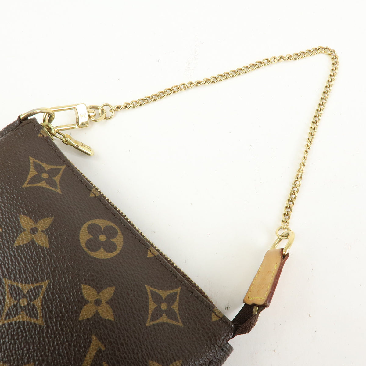 Louis Vuitton Monogram Mini Pochette Accessoires Hand Bag Brown M58009