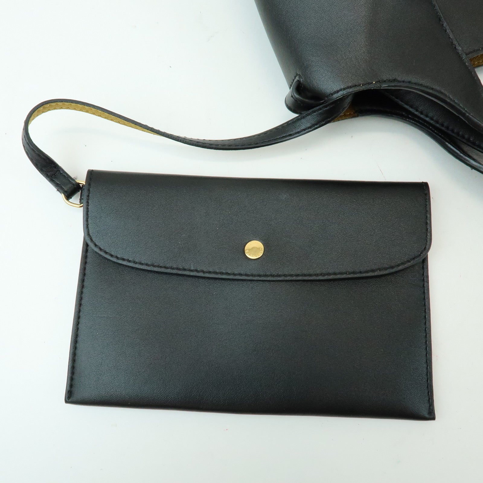 STELLA MCCARTNEY Faux Leather 2Way Bag Hand Bag Shoulder Bag Black