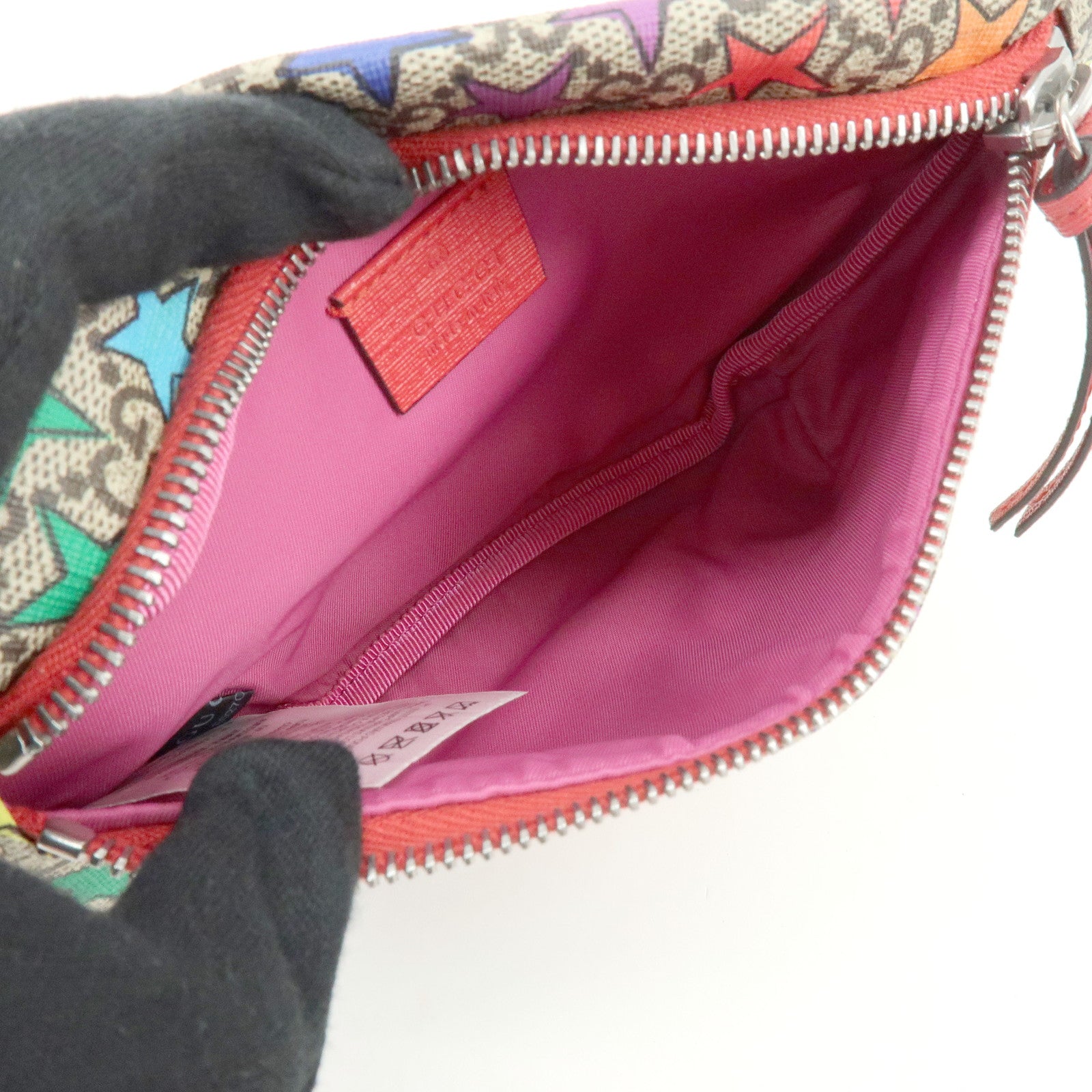 GUCCI Children's GG Supreme Body Waist Bag Multicolor Star Motif 502095