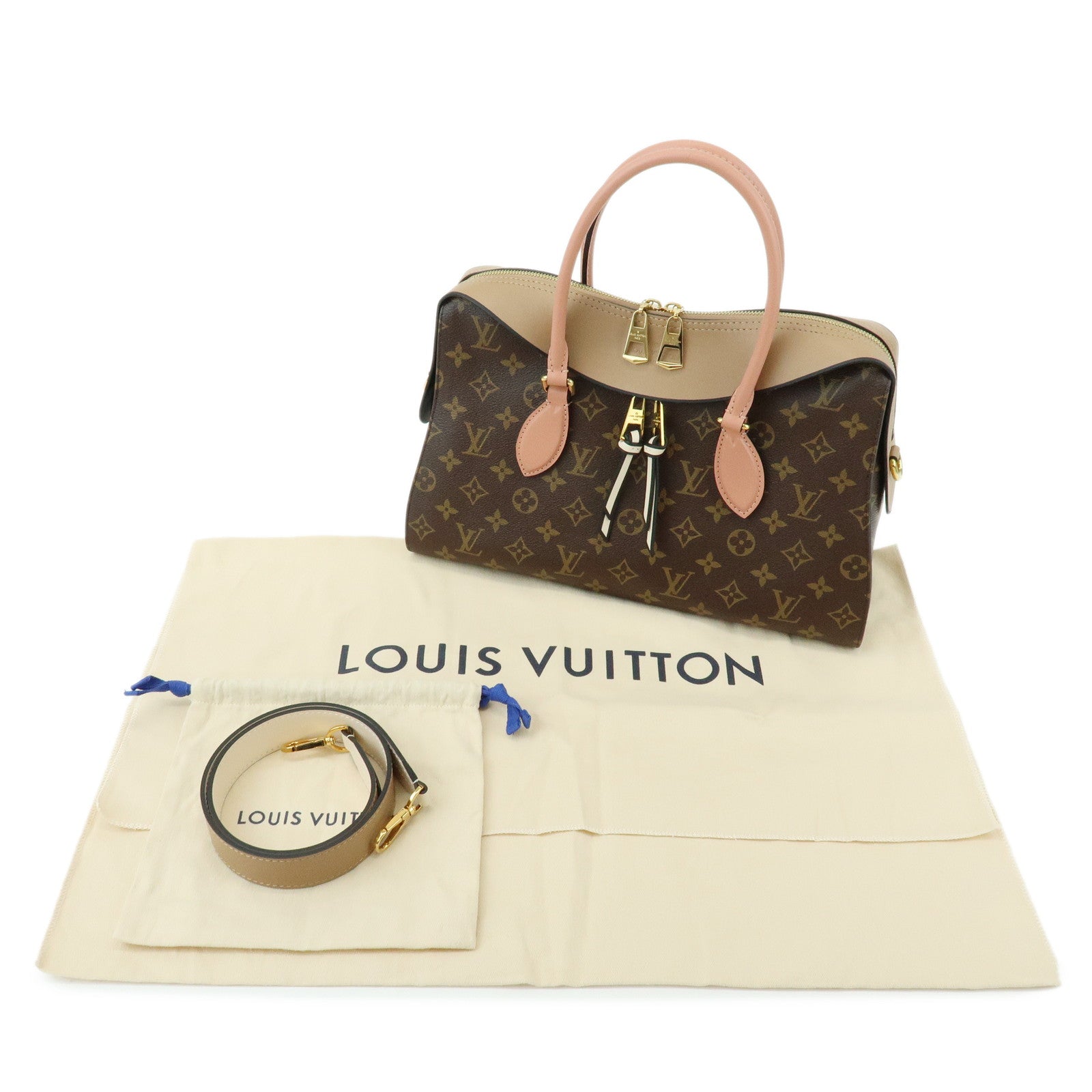 Louis Vuitton Monogram Tuileries Tote Canvavs Leather Hand Bag M44270