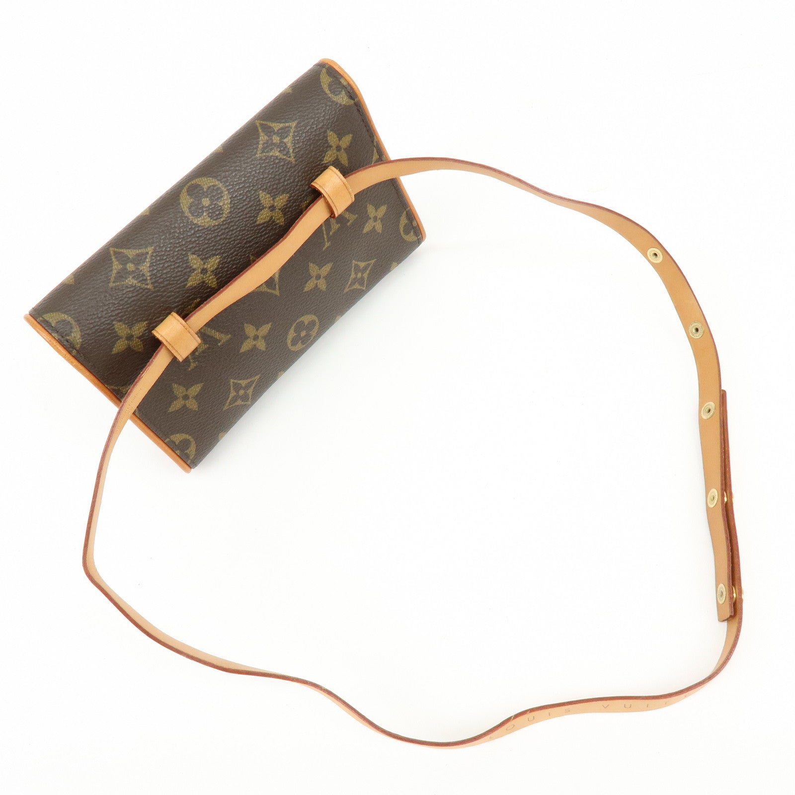 Louis Vuitton Monogram Pochette Florentine Waist Bag Belt XS M51855