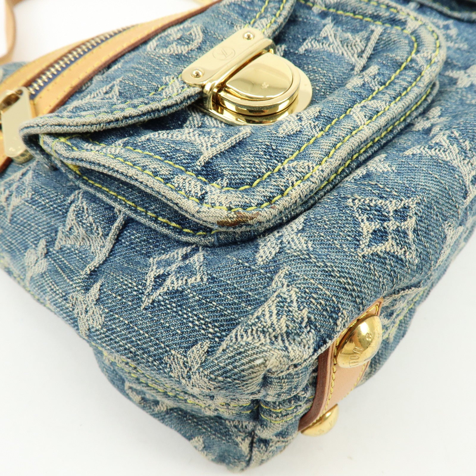 Louis Vuitton Monogram Denim Baggy PM 2Way Bag Shoulder Bag M95049