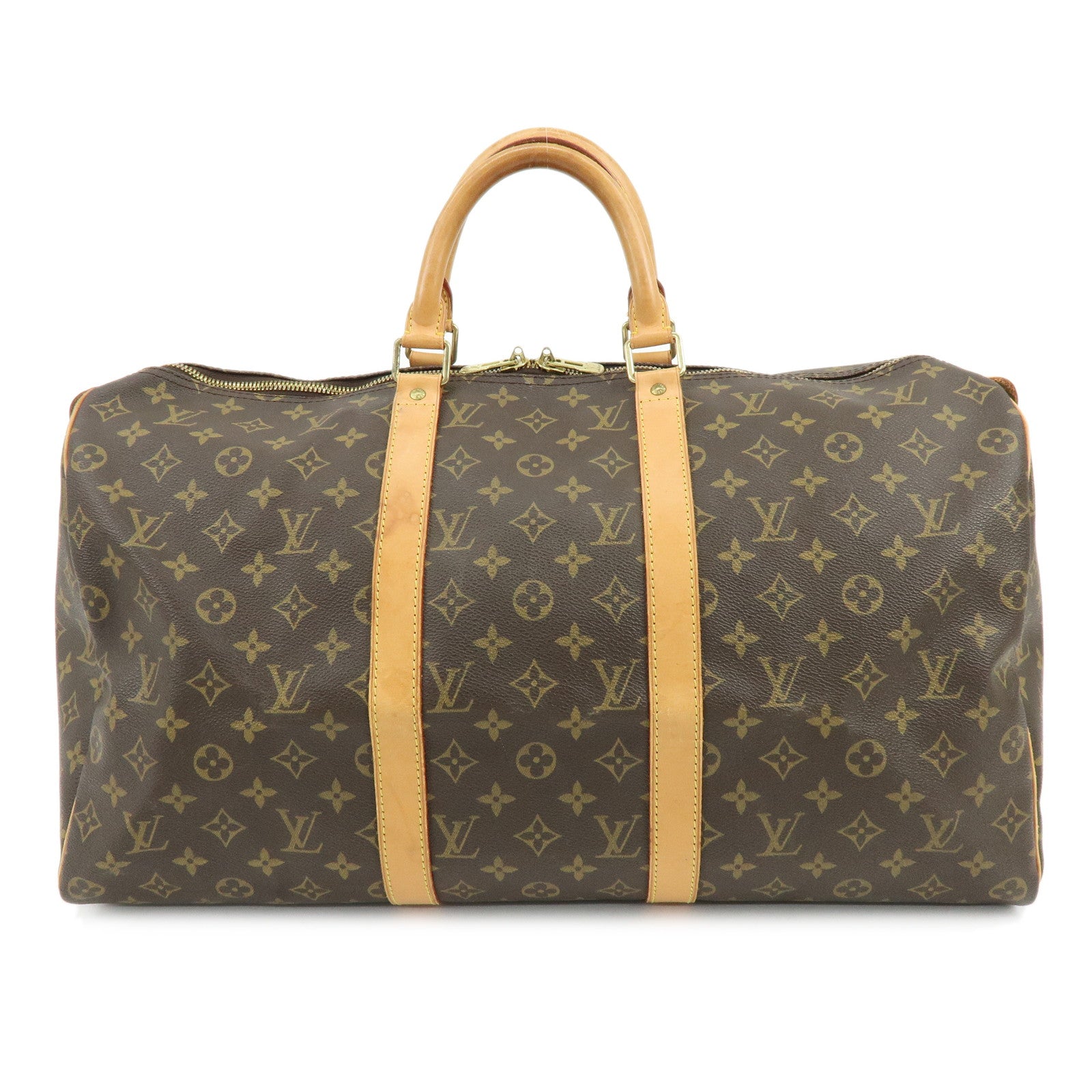Louis Vuitton Monogram Keep All 50 Boston Bag Brown M41426