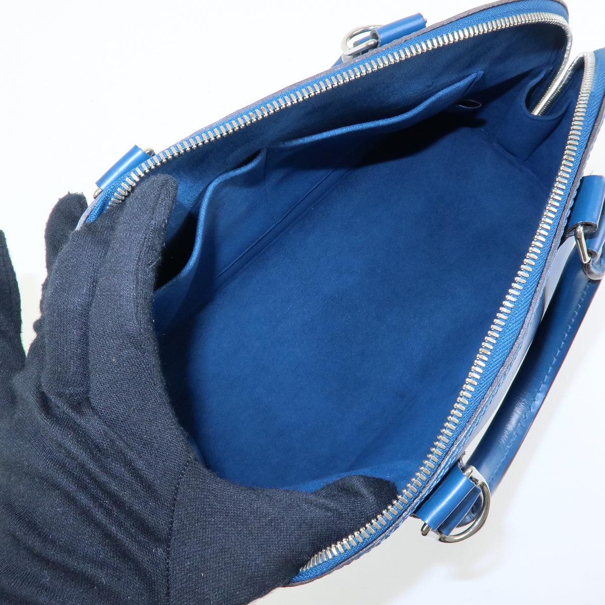 Louis Vuitton Epi Alma PM Leather Hand Bag Toledo Blue M52145