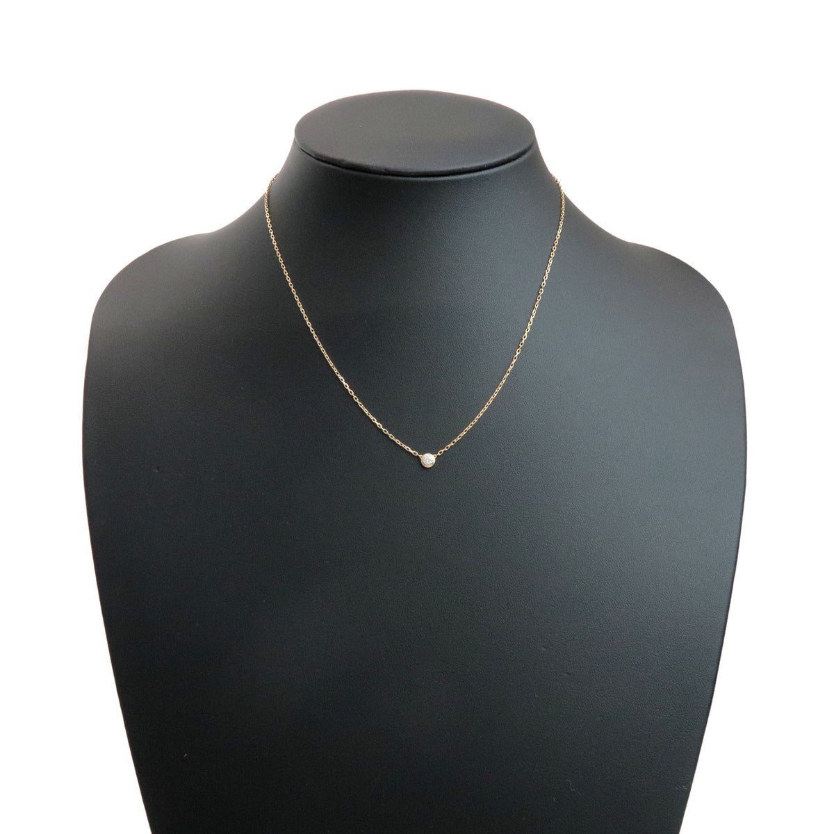 Cartier D'amour 1P Diamond Necklace SM K18 750 Yellow Gold