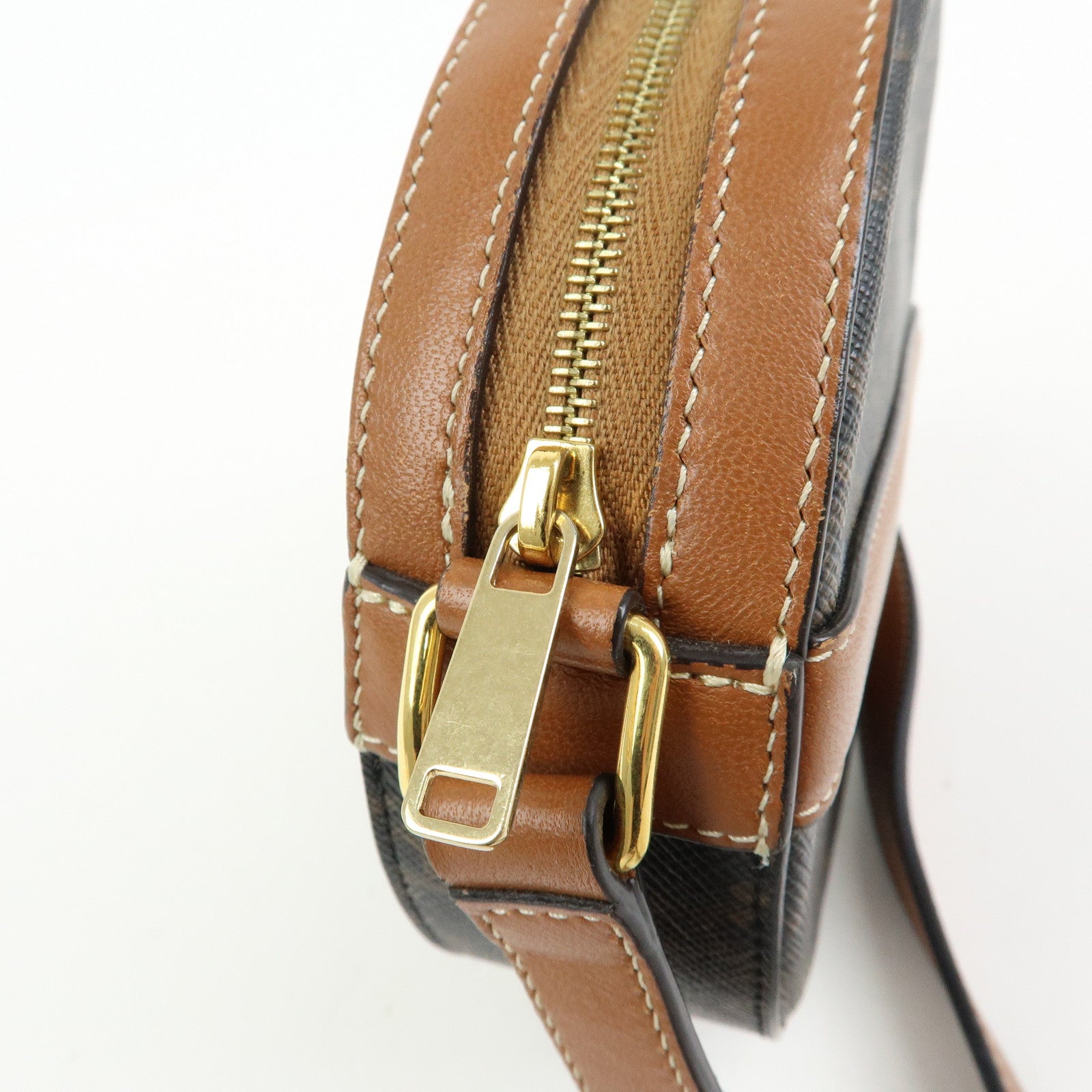 CELINE Triomphe PVC Leather Shoulder Bag Crossbody Bag Brown