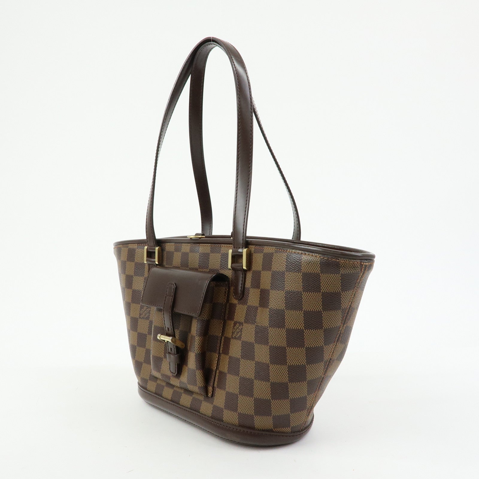 Louis Vuitton Manosque PM Damier Canvas Tote Bag Ebene N51121