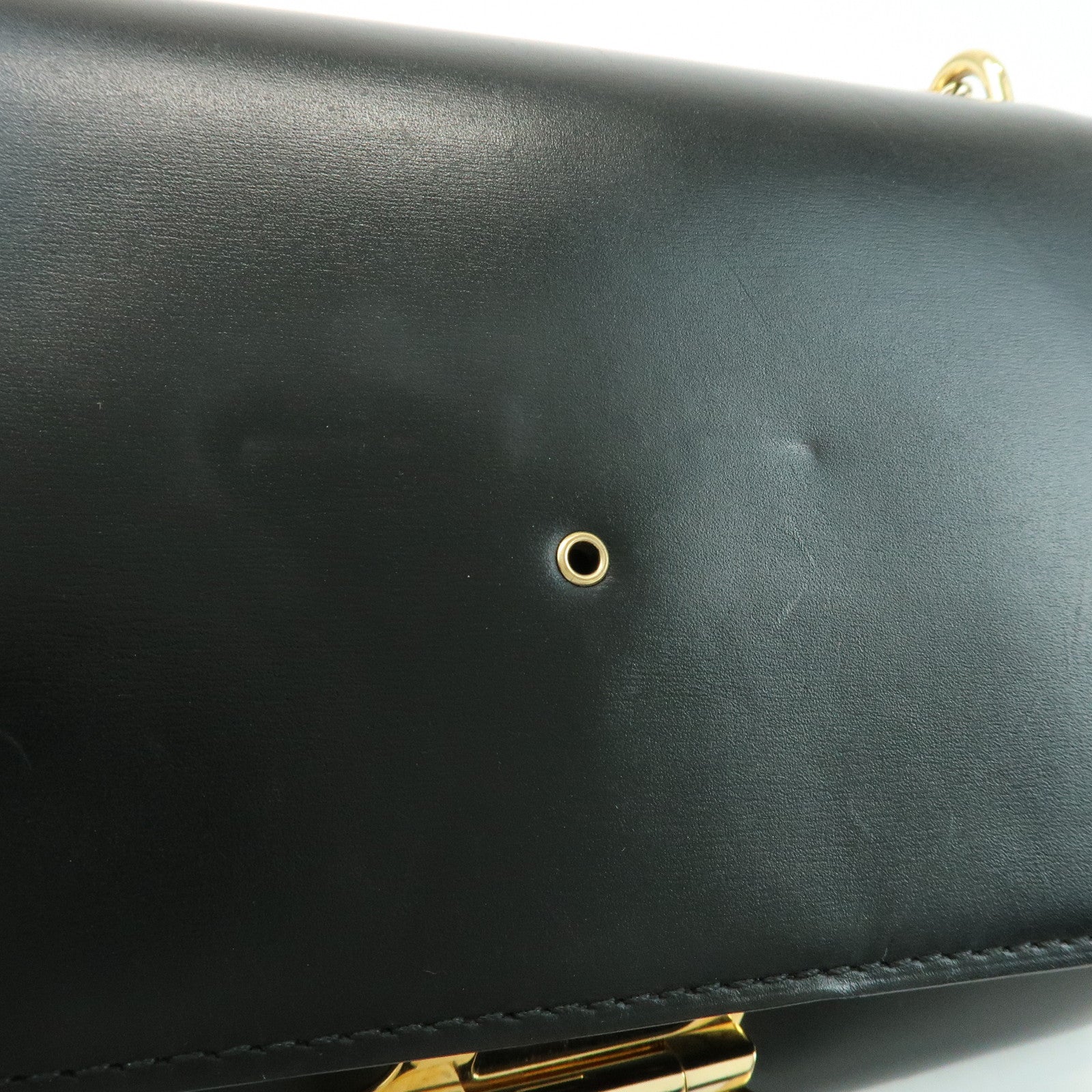 Louis Vuitton Pochette Louise MM Leather Chain Shoulder Bag Noir M51033