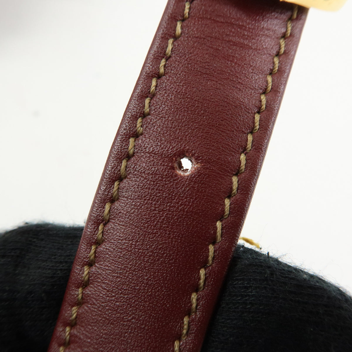 Cartier Must de Cartier Leather Drawstring Mini Shoulder Bag Bordeaux