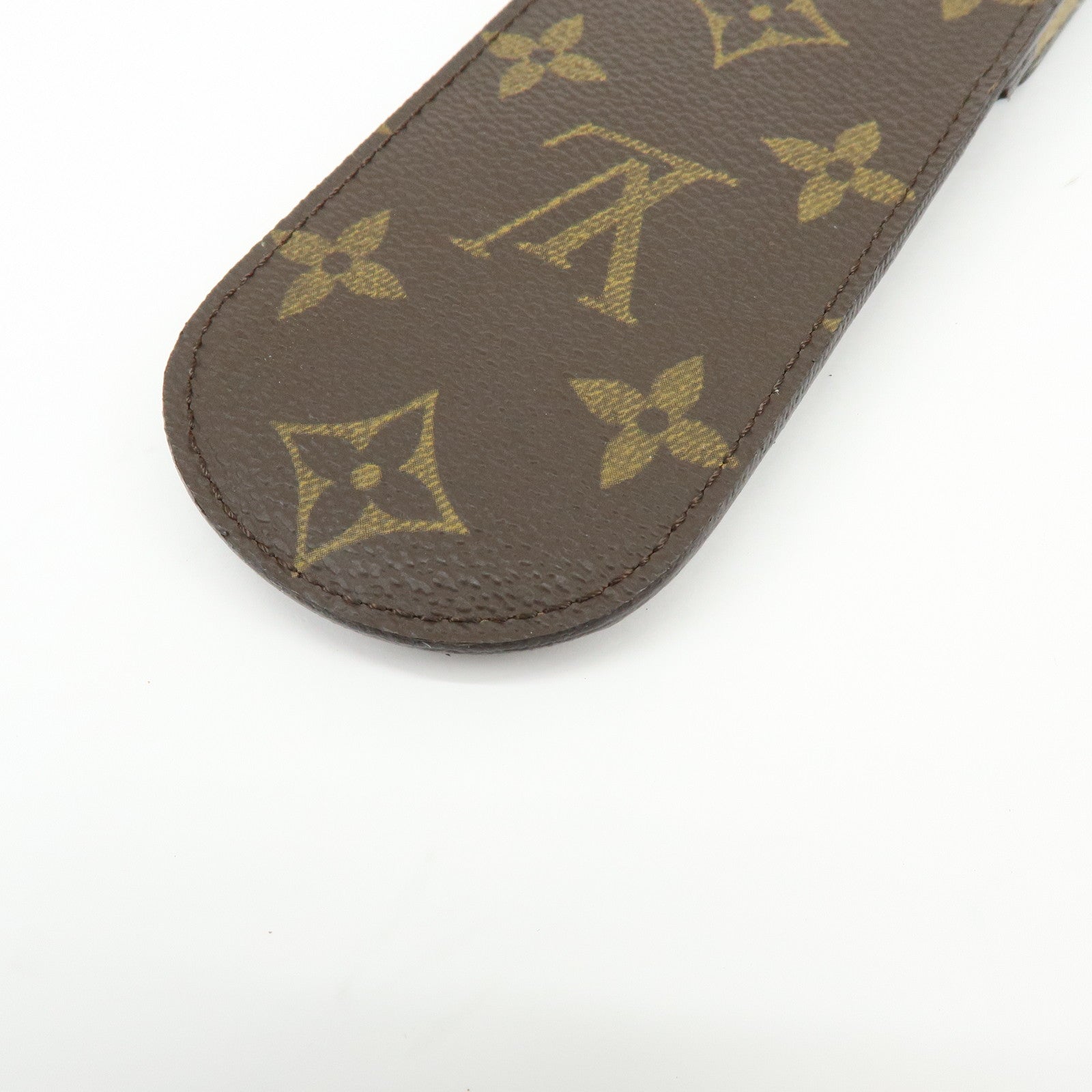 Louis Vuitton Monogram Etui Stylo Canvas Pen Case Brown