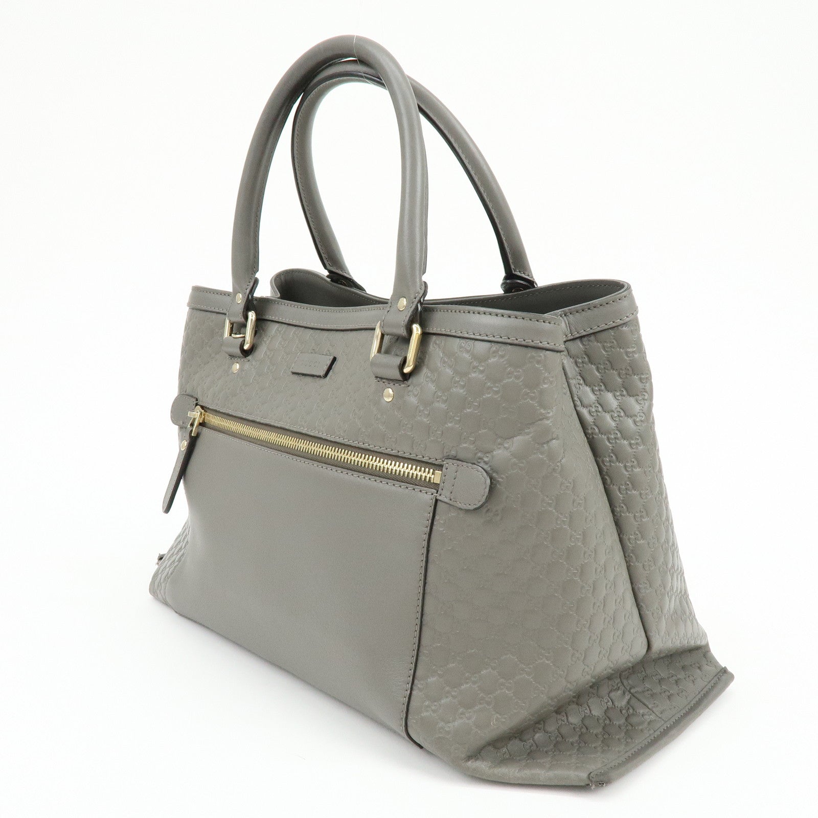 GUCCI Microguccissima Leather 2Way Bag Shoulder Bag Gray 510291