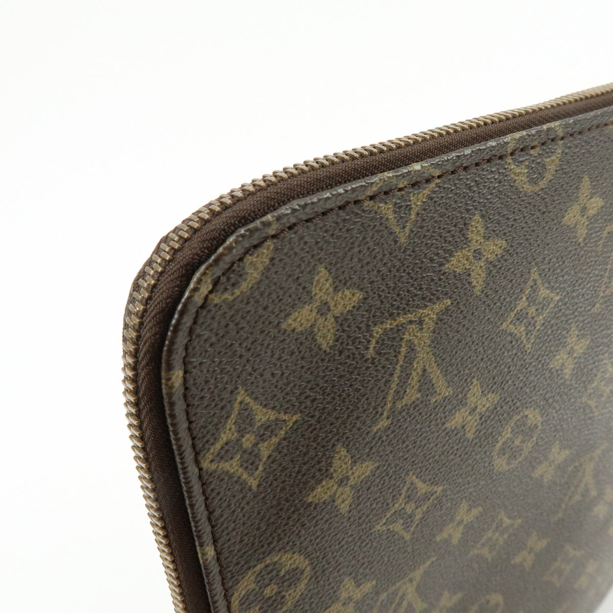 Louis Vuitton Monogram Posh Documents Clutch Bag Brown M53456