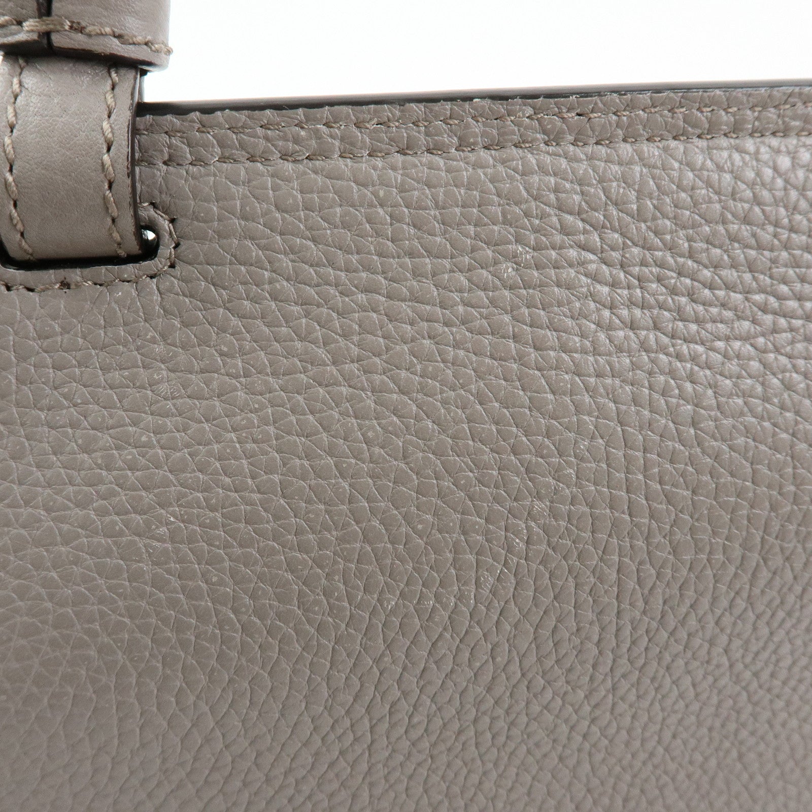 GUCCI Bamboo Leather 2Way Bag Hand Bag Shoulder Bag Grey 370831