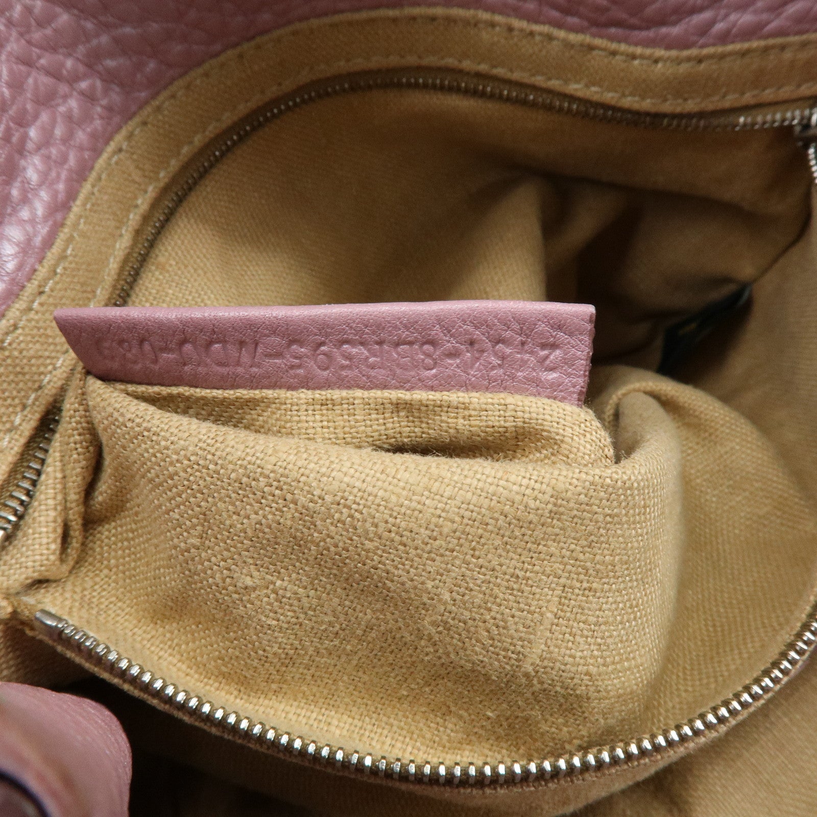 FENDI Selleria Leather Shoulder Bag Hand Bag Purple 8BR595