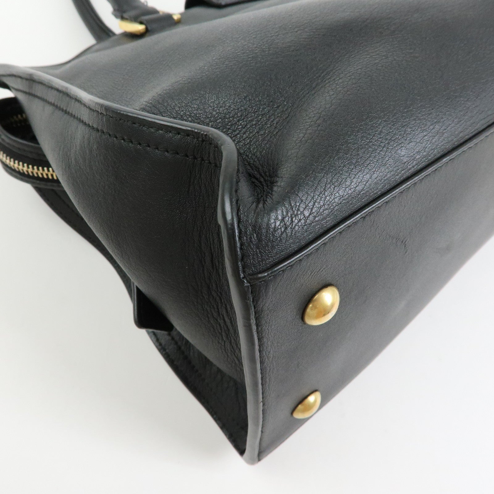SAINT LAURENT PARIS Petit Cabas Y Line Leather 2WayBag Black 311210